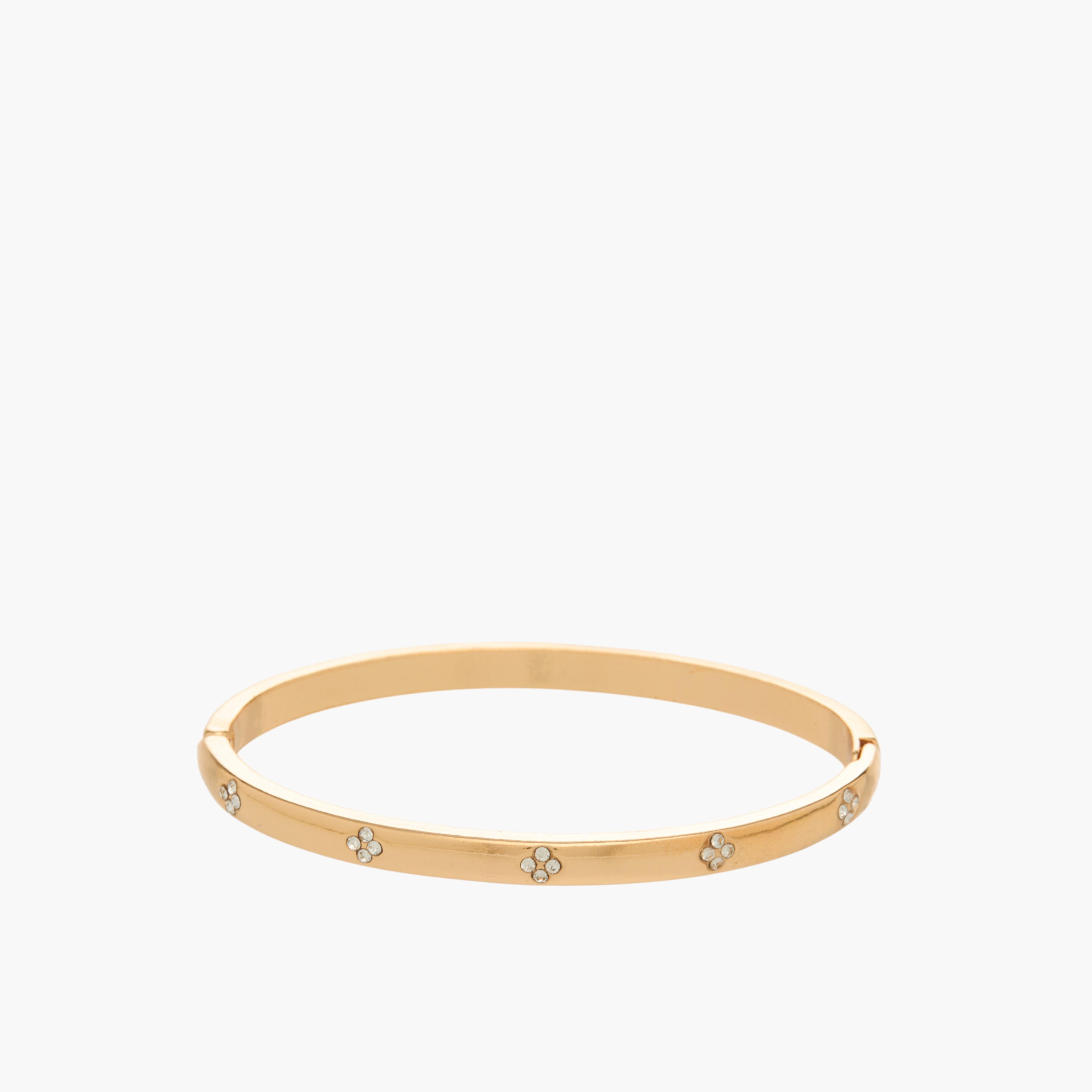 Gold Tone Rhinestone Studded Bangle-women-watchesandjewellery-jewellery-banglesandbracelets-image-1