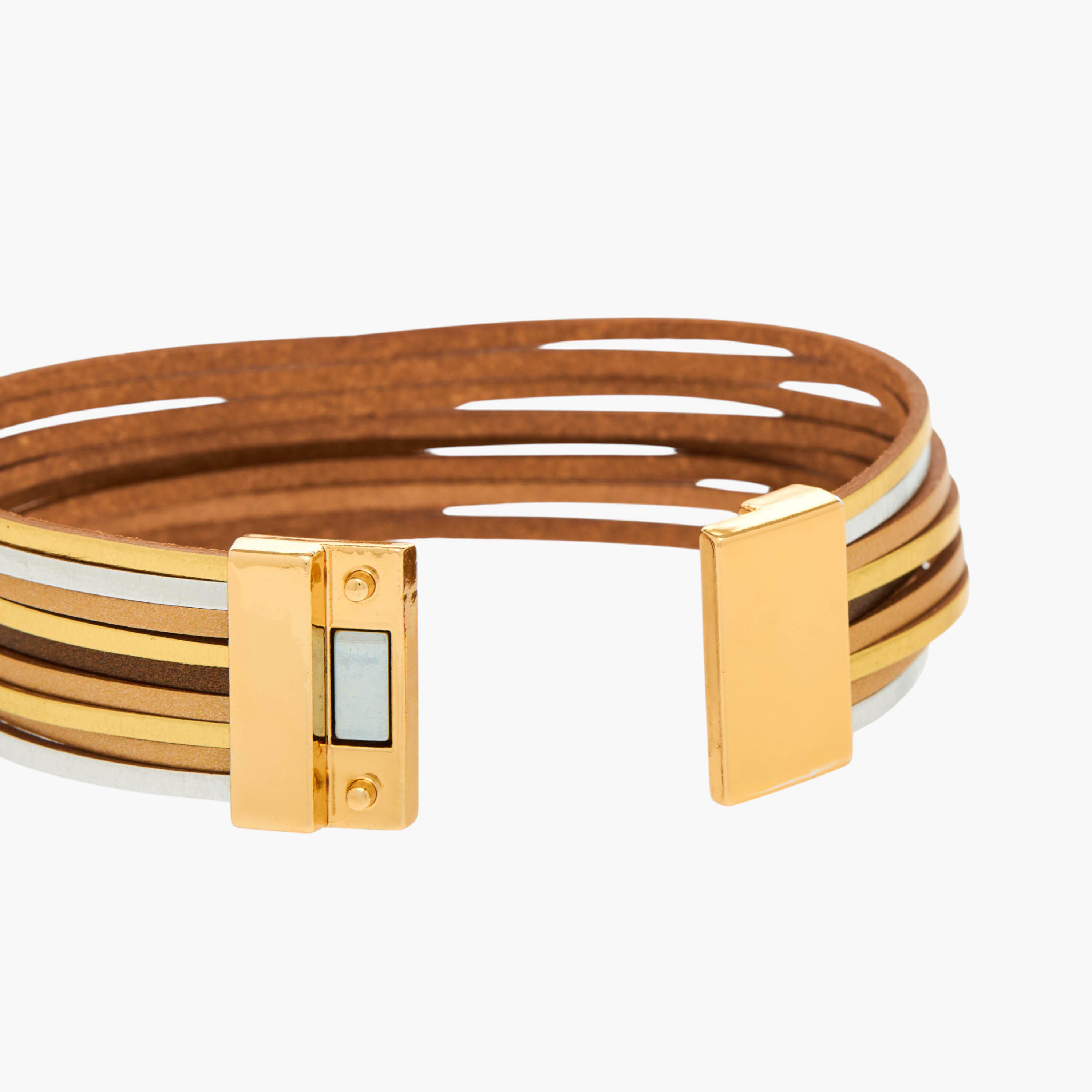 Metal Layered Bracelet-women-watchesandjewellery-jewellery-banglesandbracelets-image-1