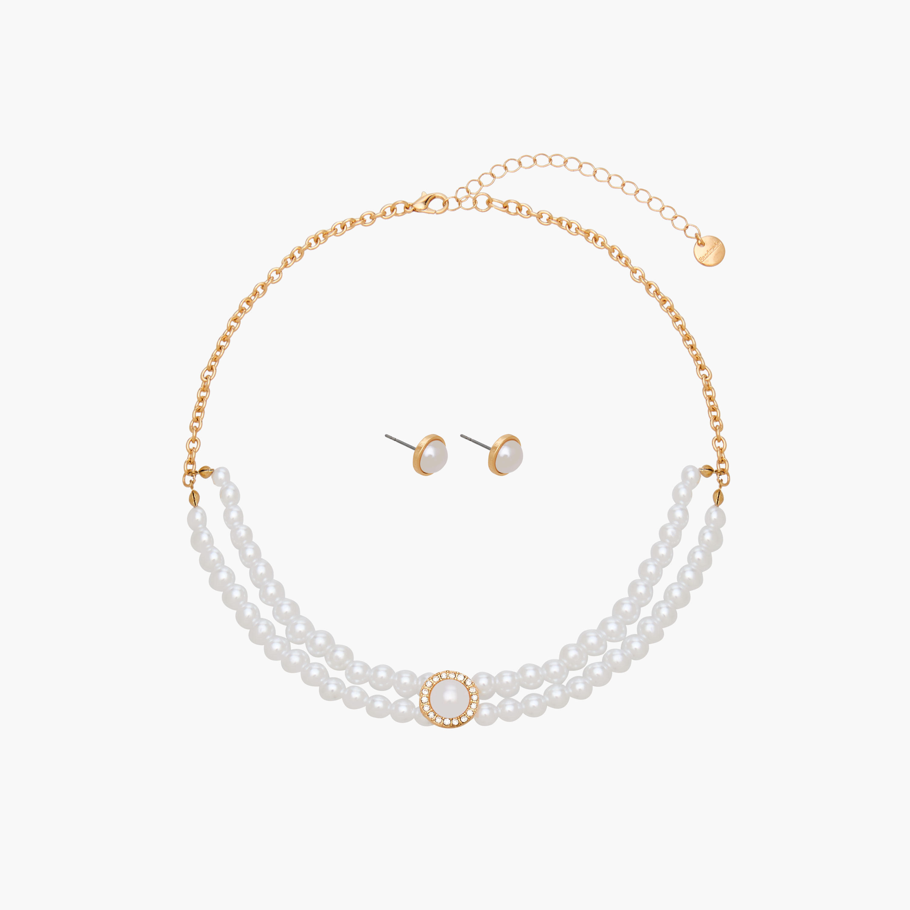 عقد مزين باللؤلؤ وحلق - طقم من قطعتين-women-watchesandjewellery-jewellery-jewellerysets-image-1