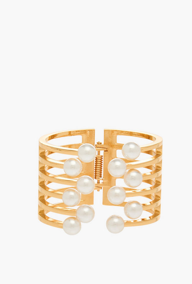 سوار معدن ذهبي بتزيينات لؤلؤ-women-watchesandjewellery-jewellery-banglesandbracelets-image-1