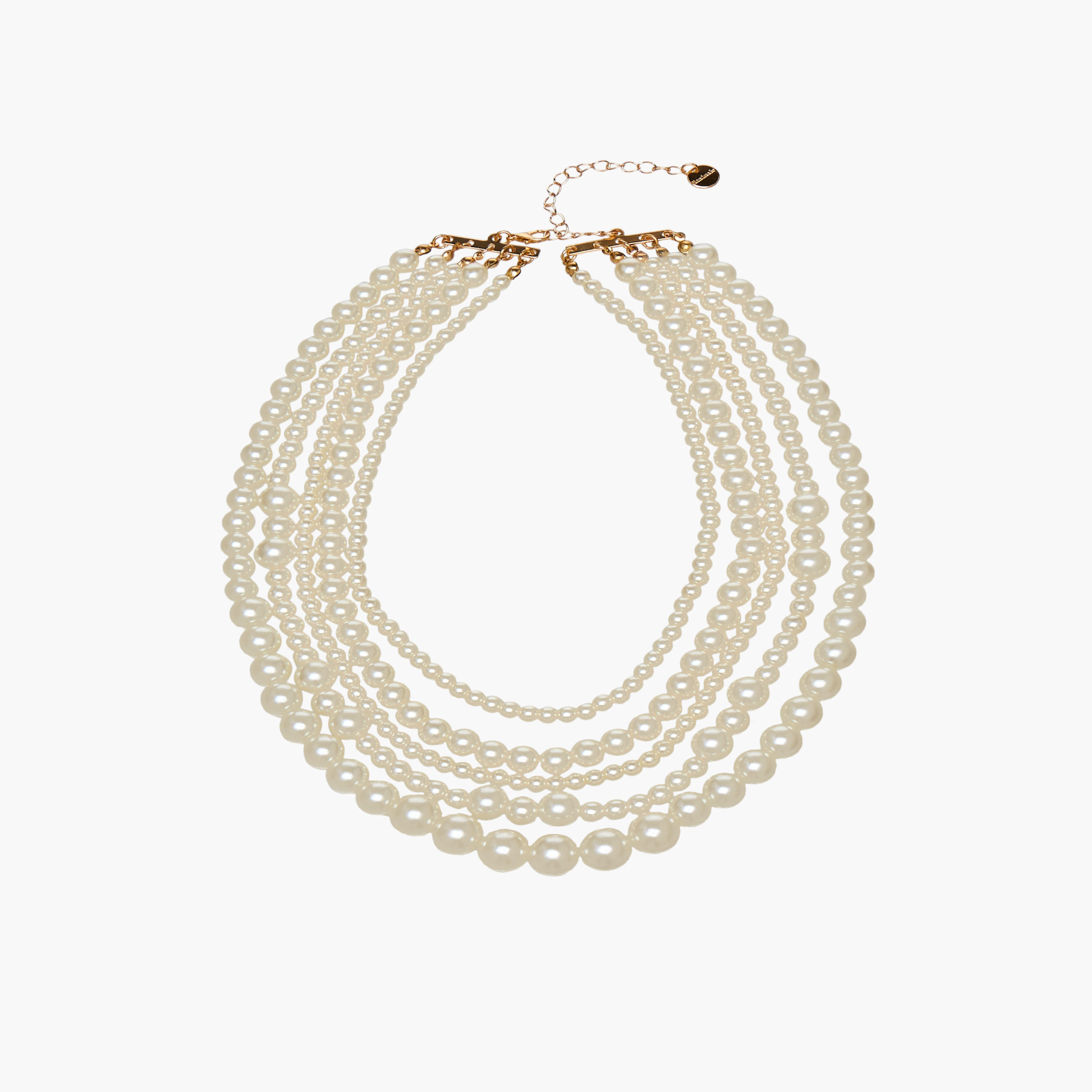 Metal Layered Necklace with Pearls-women-watchesandjewellery-jewellery-necklacesandpendants-image-1