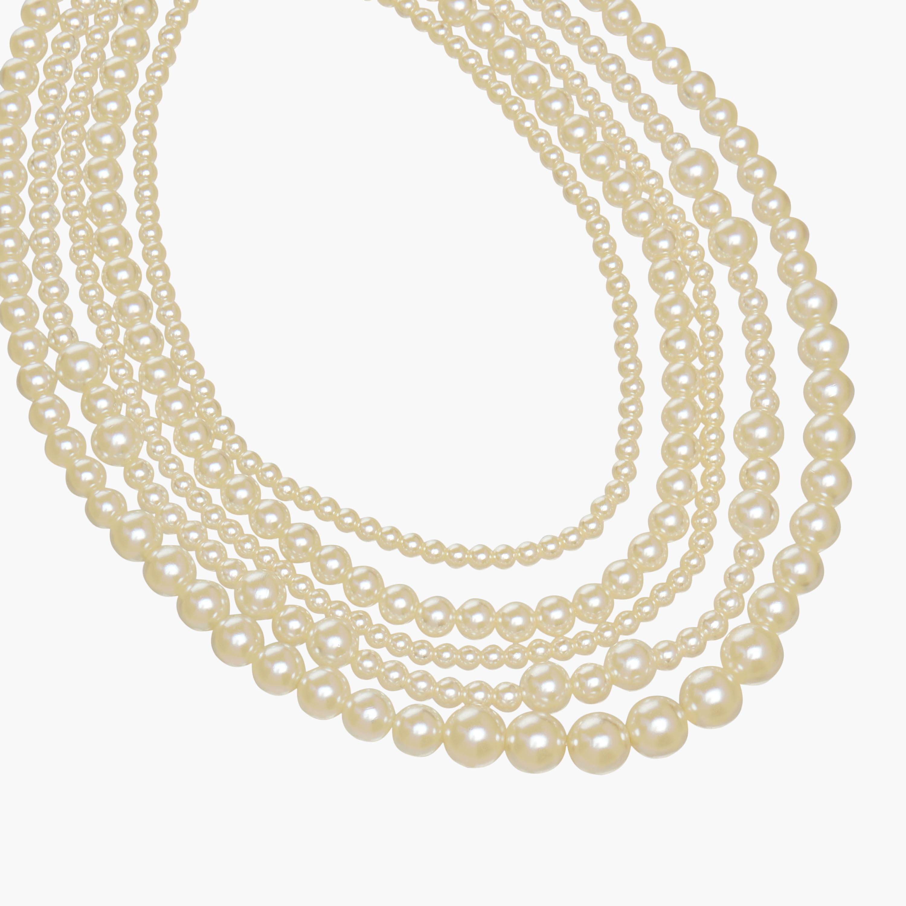 Metal Layered Necklace with Pearls-women-watchesandjewellery-jewellery-necklacesandpendants-image-2