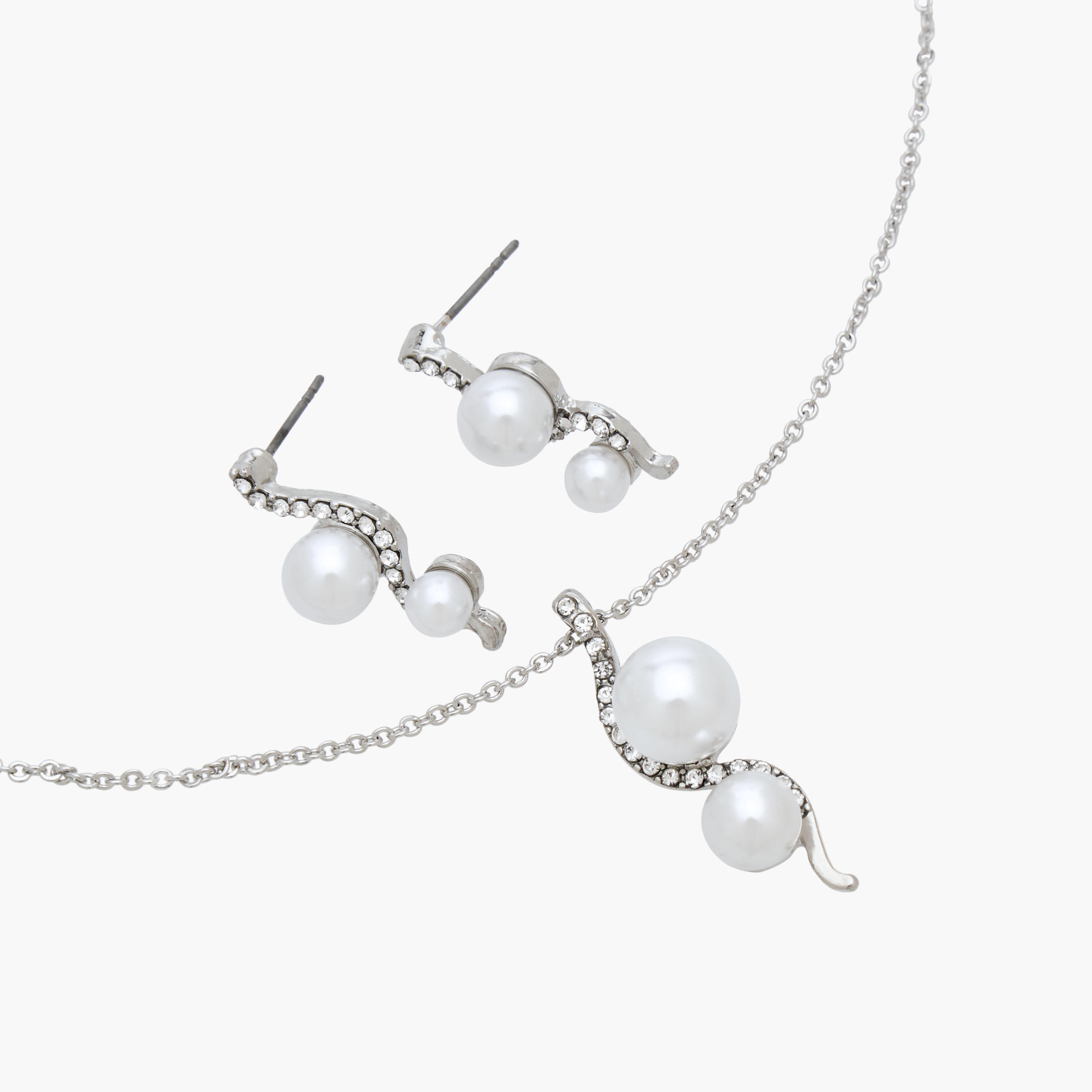 Set of 2 - Pearl Drop Necklace and Earrings-women-watchesandjewellery-jewellery-jewellerysets-image-7