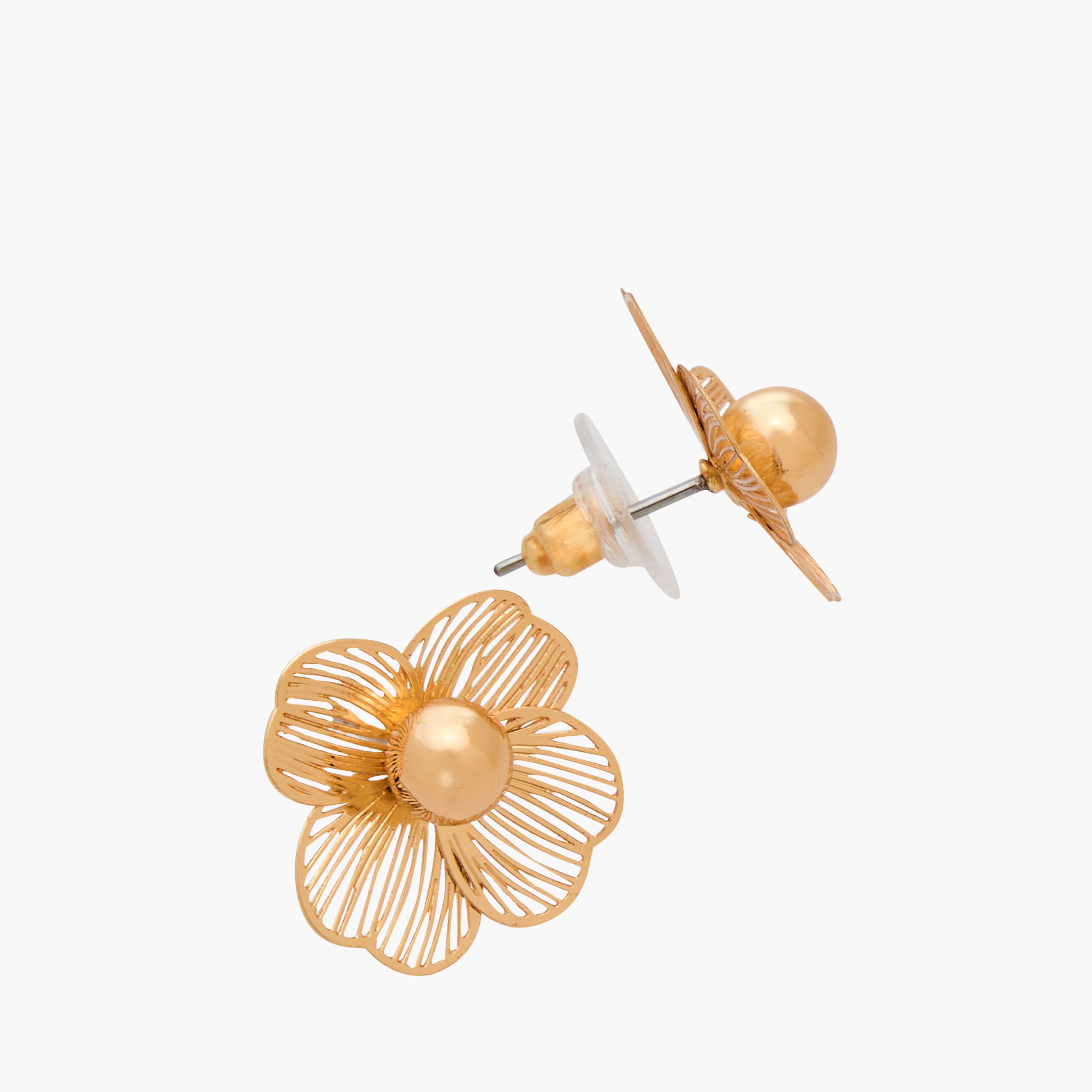 طقم عقد وحلق قطعتين بتصميم زهري-women-watchesandjewellery-jewellery-jewellerysets-image-4