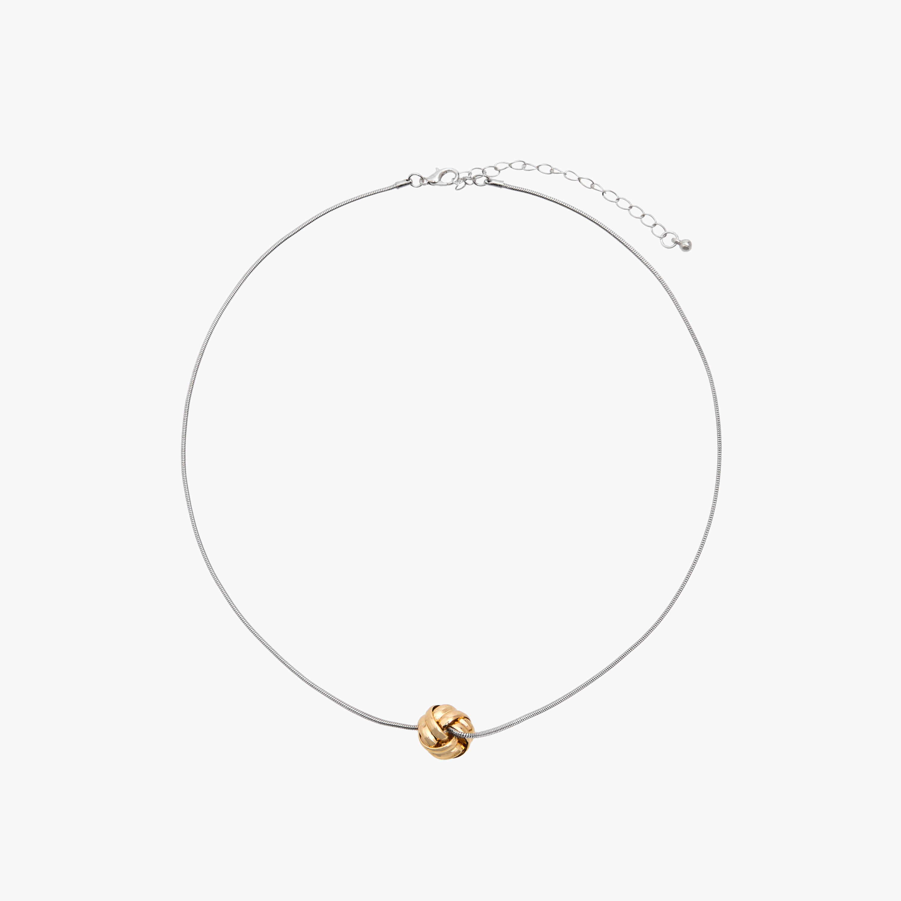 Metallic Knot Pendant Necklace-women-watchesandjewellery-jewellery-necklacesandpendants-image-1