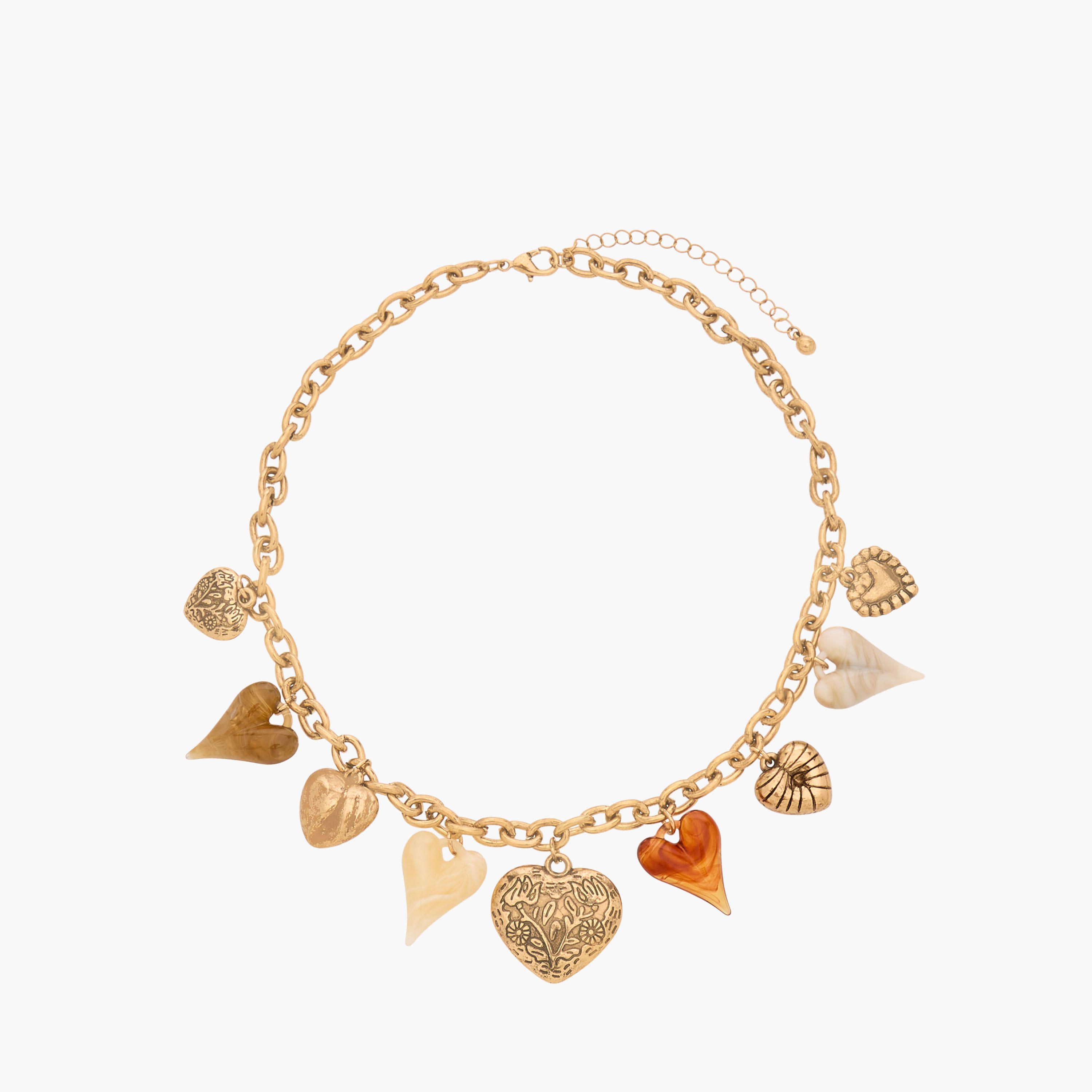 عقد ميتاليك بدلاية قلب-women-watchesandjewellery-jewellery-necklacesandpendants-image-1