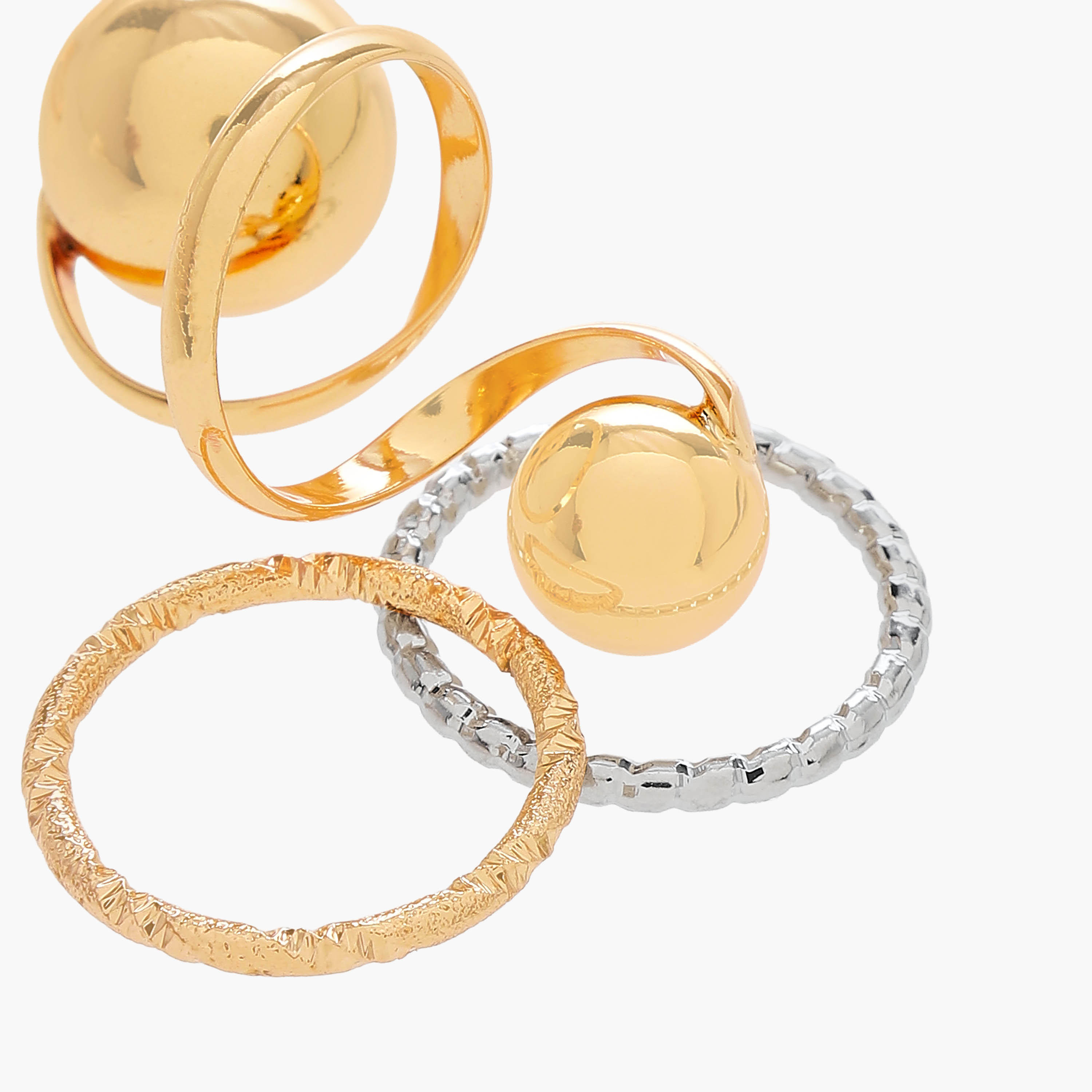 Metallic Ring - Set of 7-women-watchesandjewellery-jewellery-rings-image-3