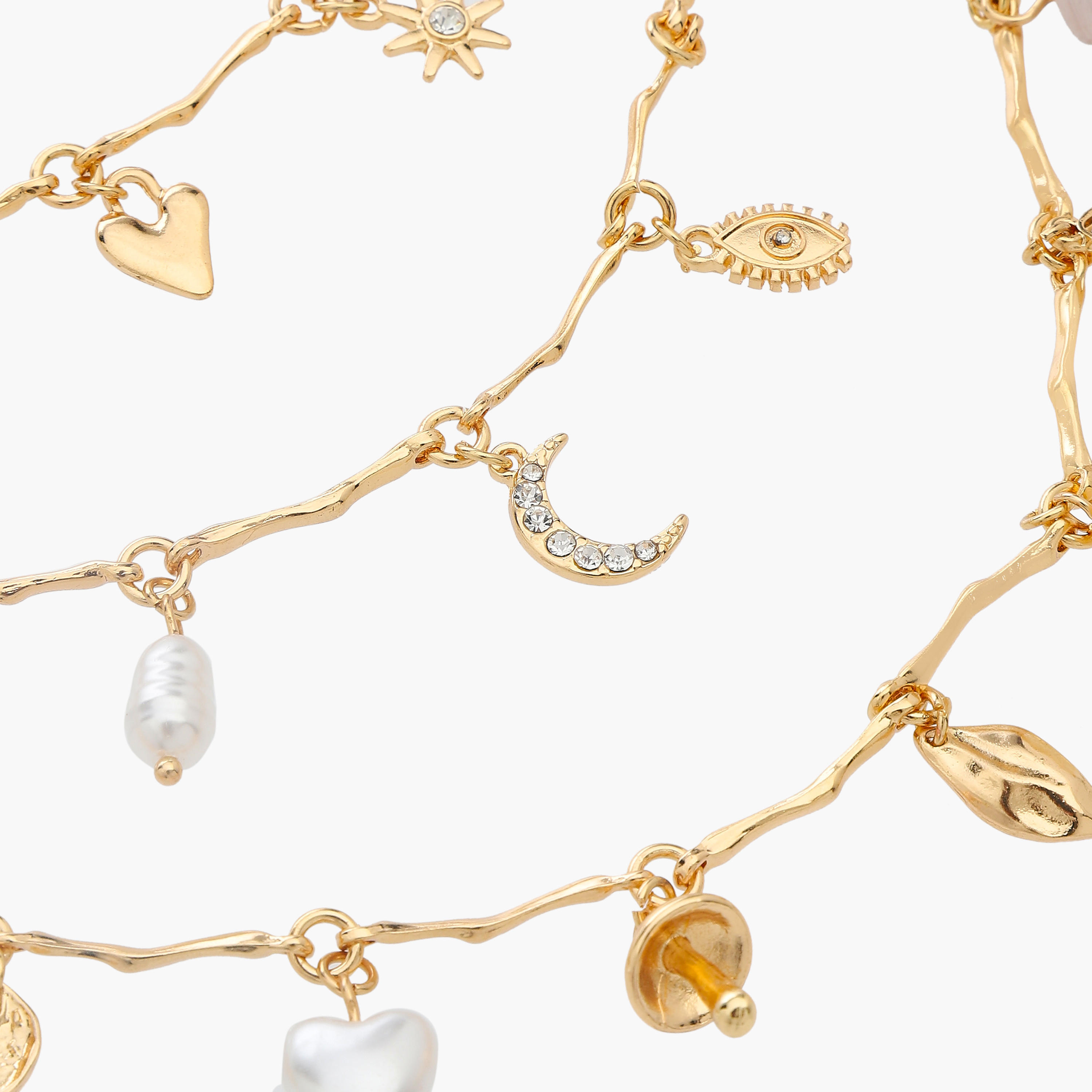 Metallic Layered Necklace with Charm Embellishment-women-watchesandjewellery-jewellery-necklacesandpendants-image-4