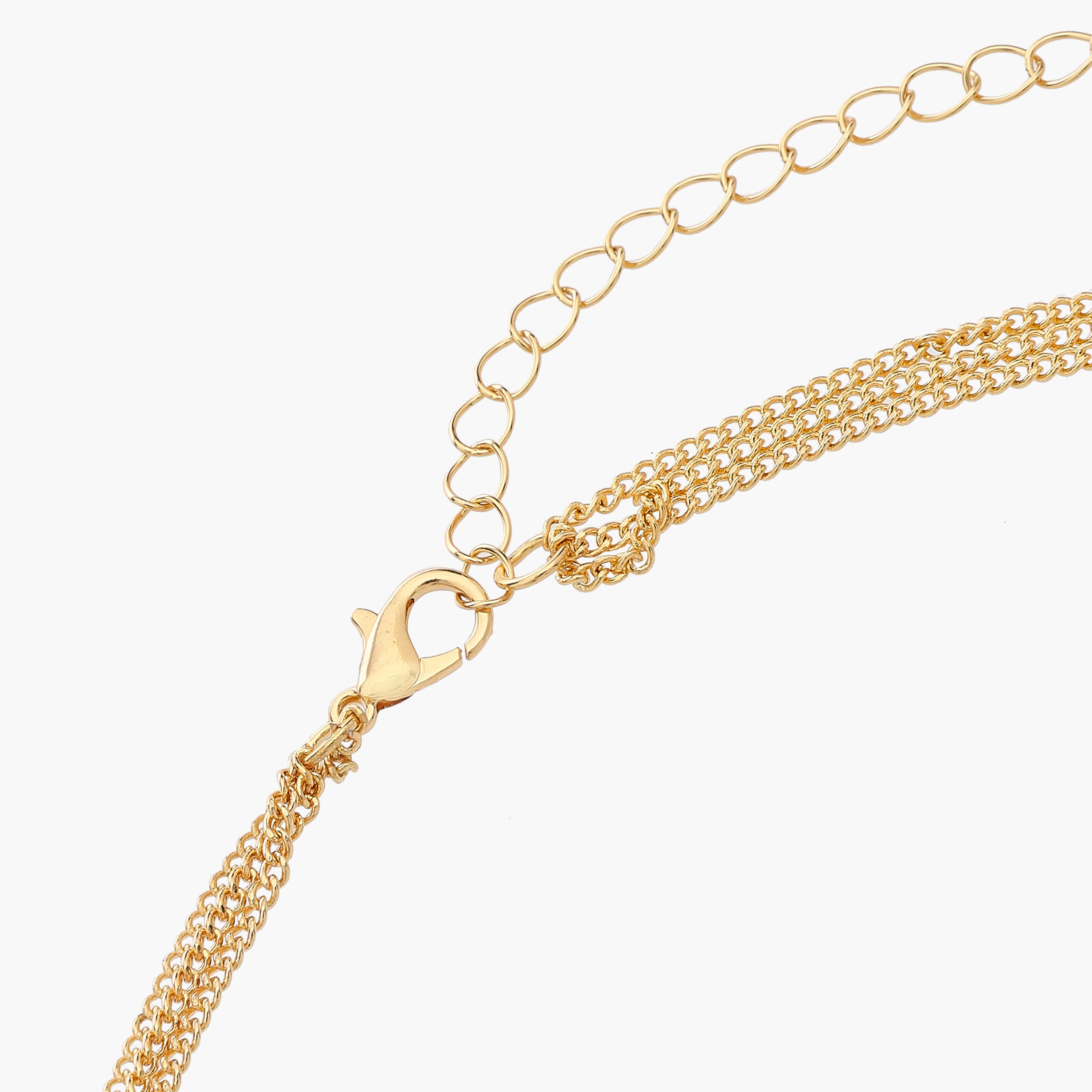Metallic Layered Necklace with Charm Embellishment-women-watchesandjewellery-jewellery-necklacesandpendants-image-5