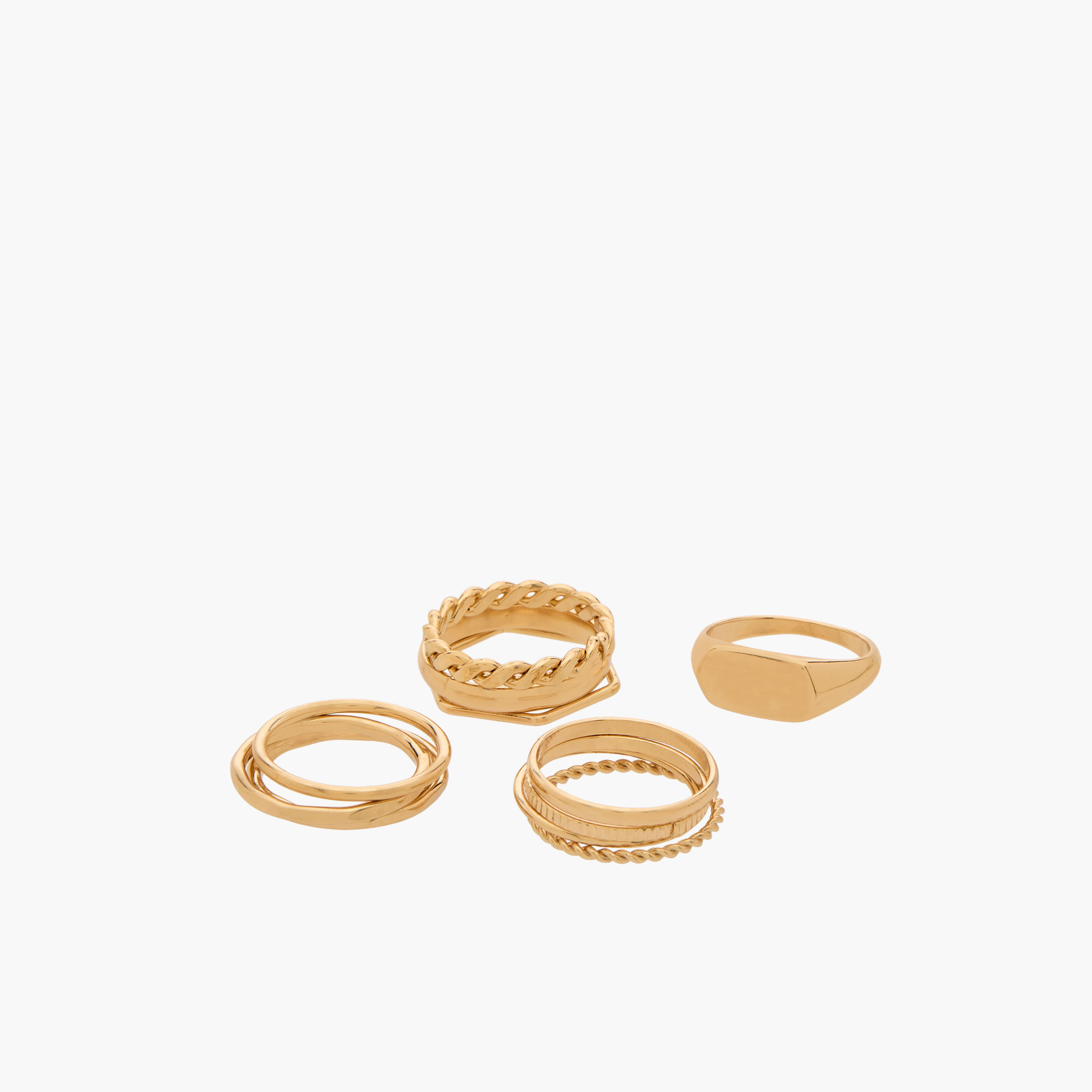 Pack of 11 Assorted Metallic Ring-women-watchesandjewellery-jewellery-rings-image-2