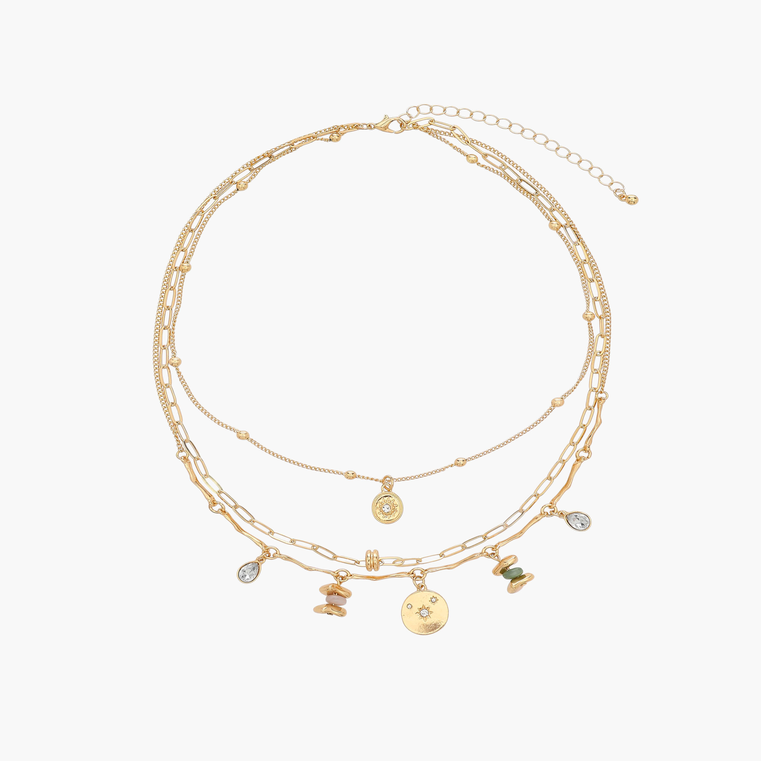 Metal Layered Charm Necklace-women-watchesandjewellery-jewellery-necklacesandpendants-image-1