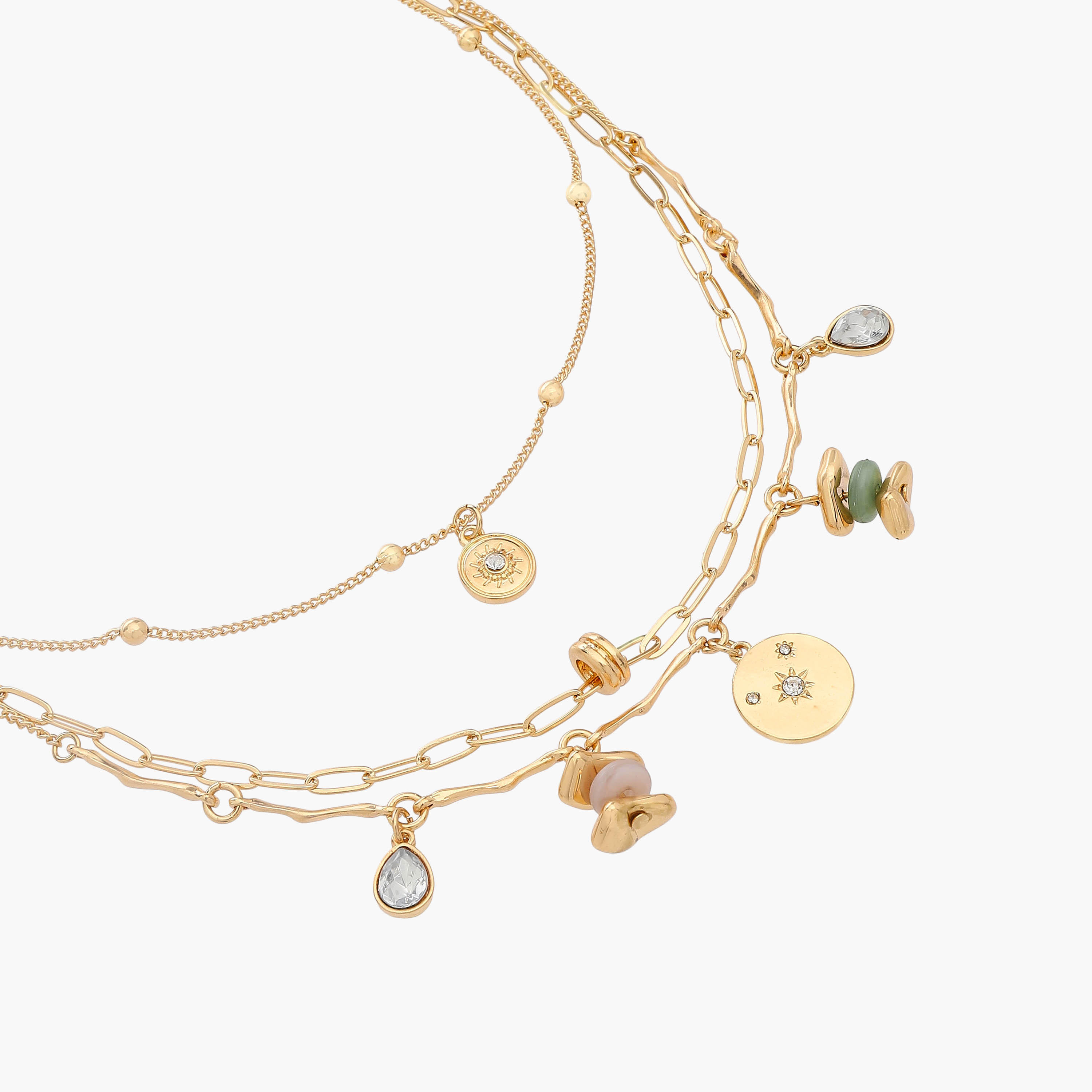 Metal Layered Charm Necklace-women-watchesandjewellery-jewellery-necklacesandpendants-image-3