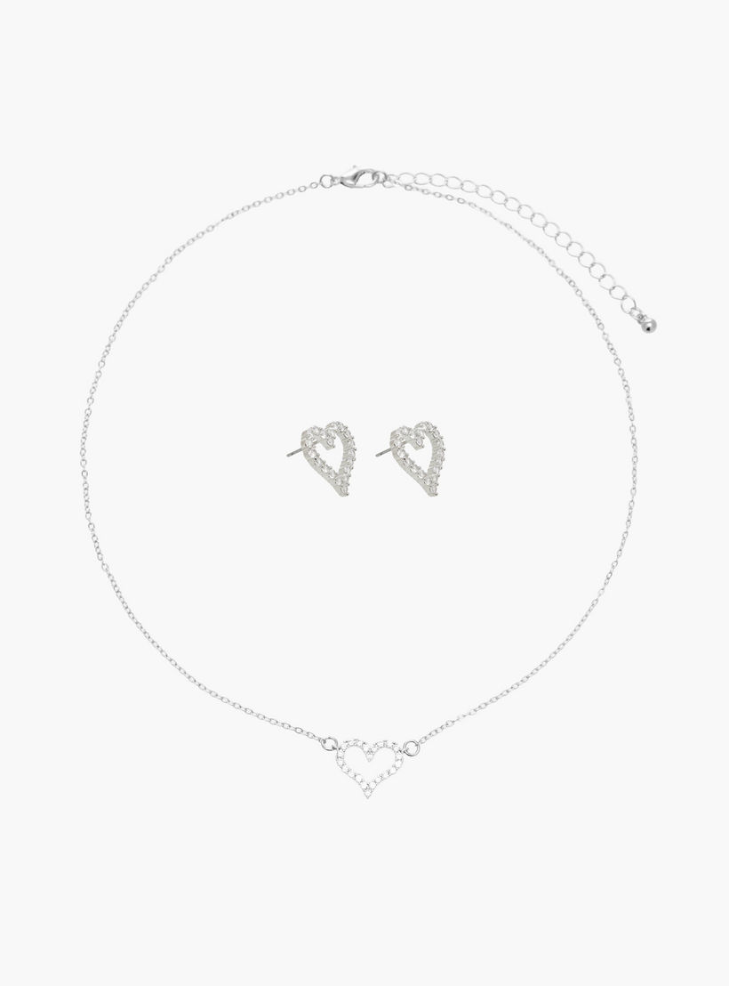 حلق وعقد بدلاية وتزيينات - طقم من قطعتين-women-watchesandjewellery-jewellery-jewellerysets-image-1