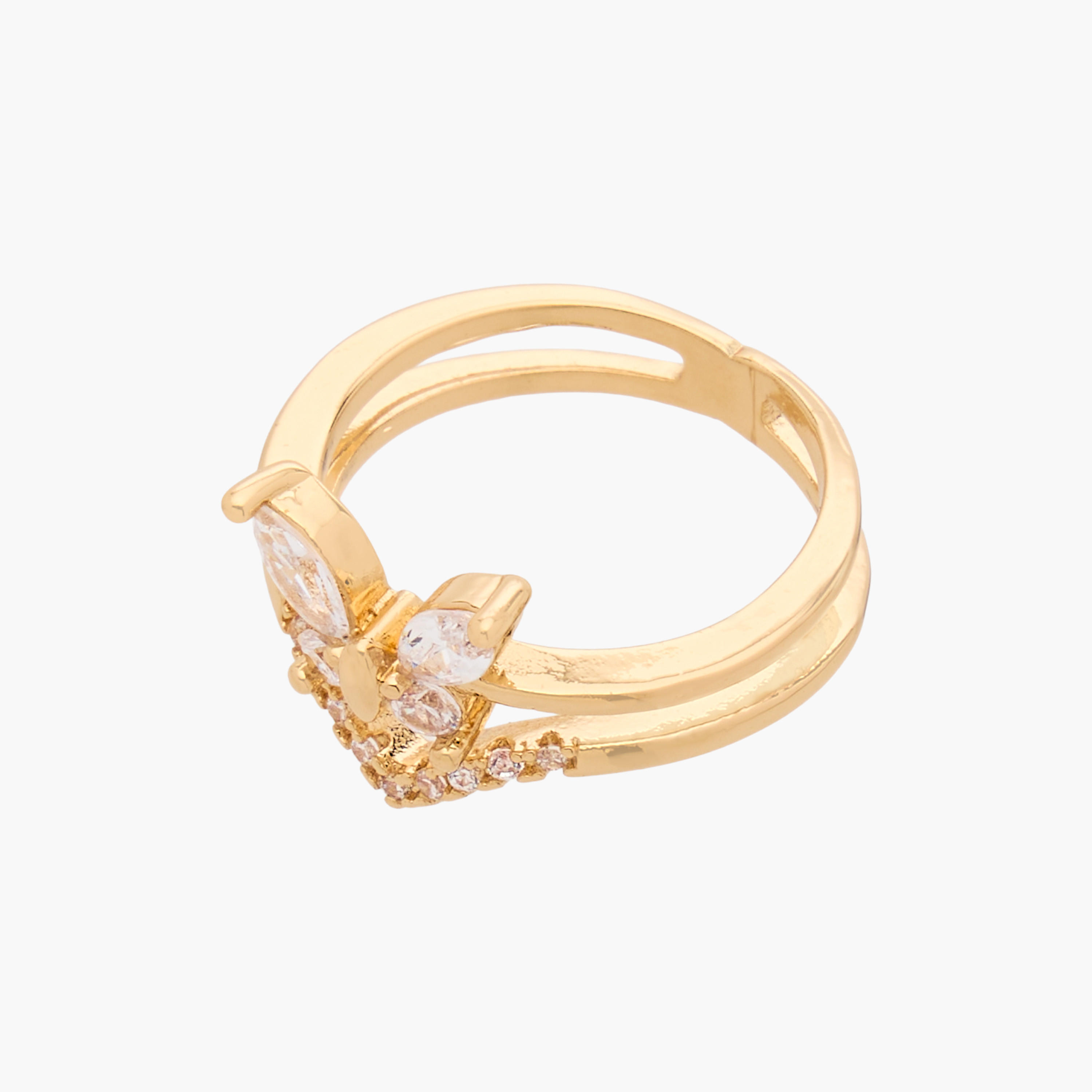 خاتم معدن مزيّن بمكعب زيركون-women-watchesandjewellery-jewellery-rings-image-2