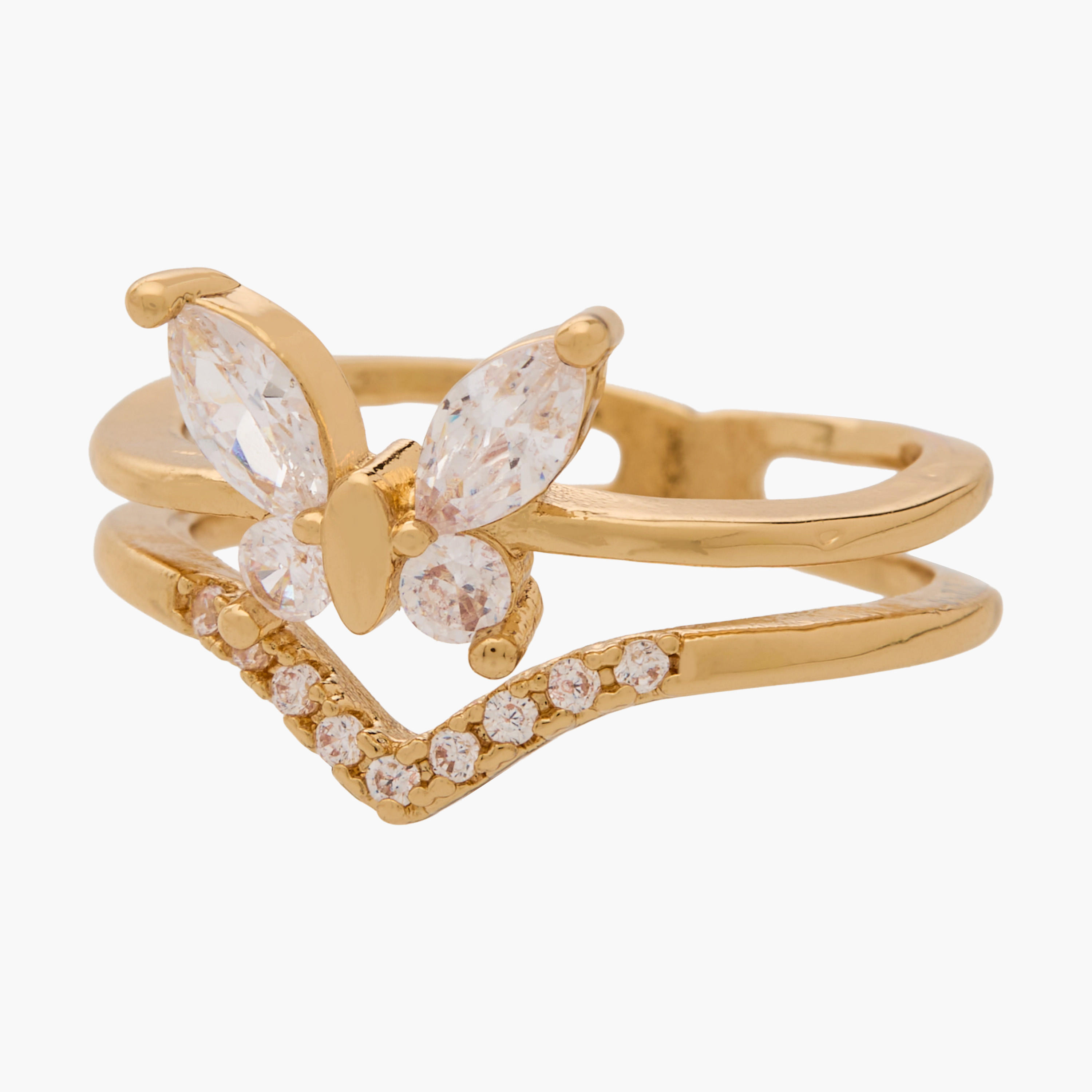 خاتم معدن مزيّن بمكعب زيركون-women-watchesandjewellery-jewellery-rings-image-4