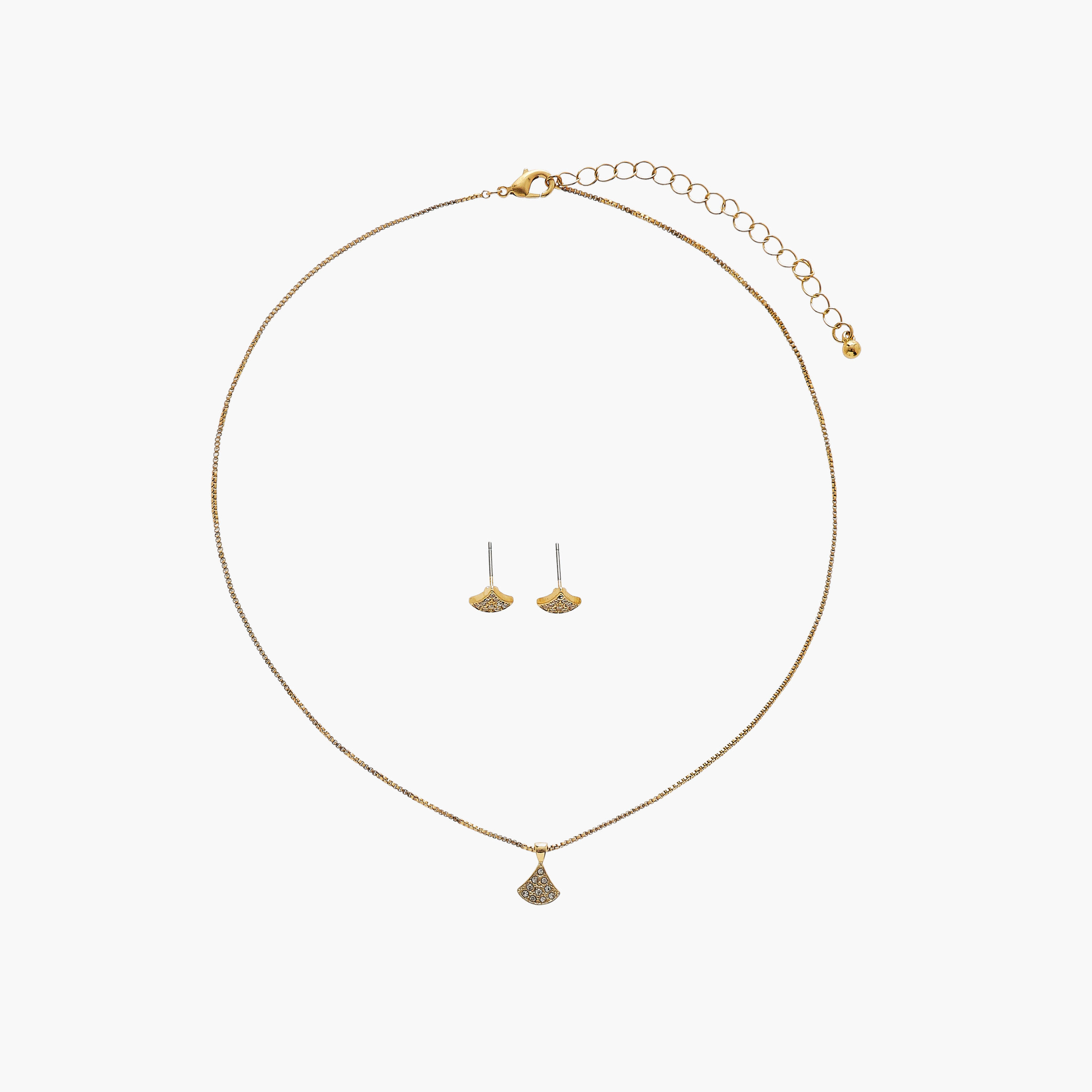 Set of 2 - Embellished Pendant Necklace and Earrings-women-watchesandjewellery-jewellery-jewellerysets-image-1