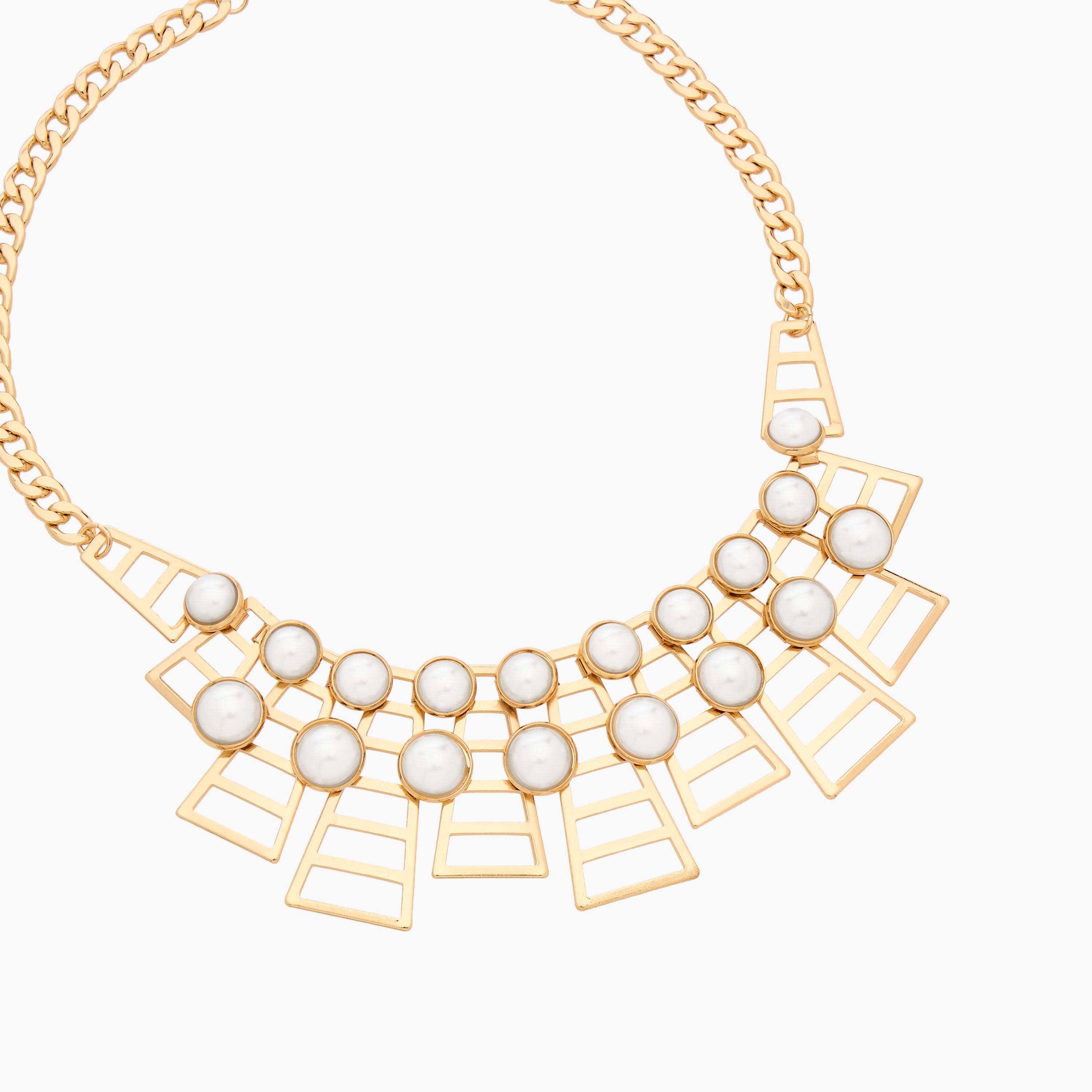Metal Pearl Embellished Necklace-women-watchesandjewellery-jewellery-necklacesandpendants-image-2
