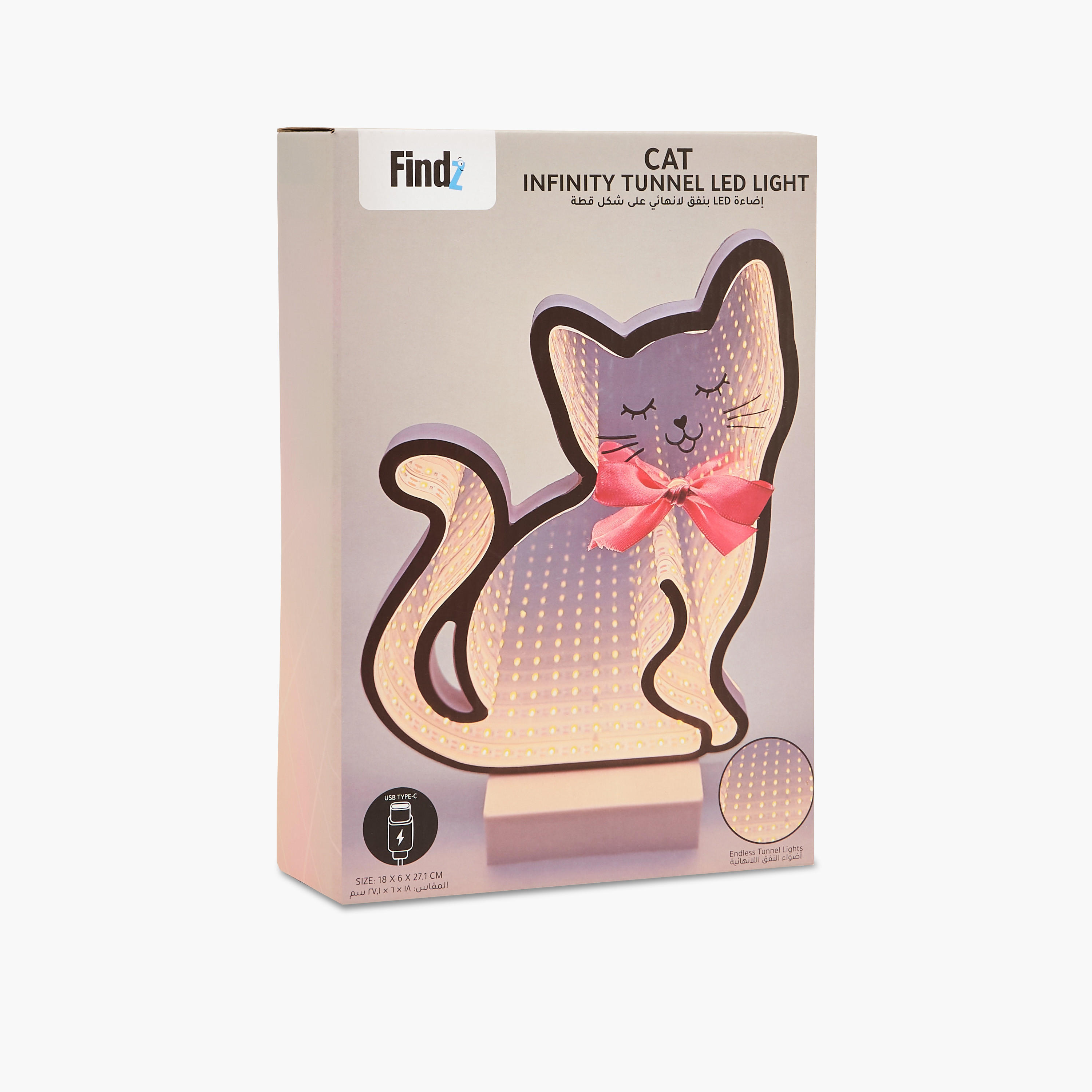 Cat Infinity Tunnel LED Light - 18x6x27 cms-household-lighting-decorativelighting-noveltylights-image-2