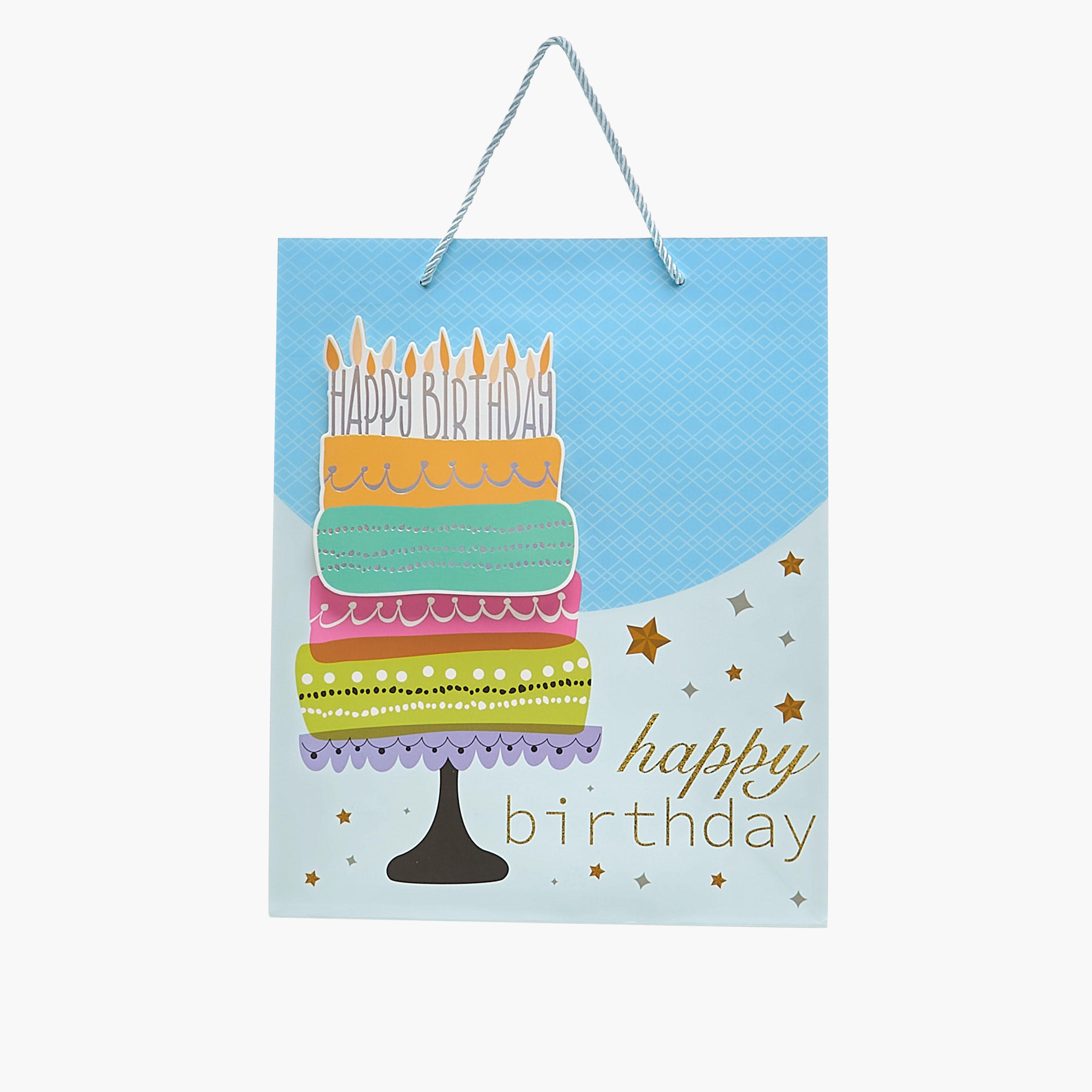 Birthday Print Paper Gift Bag - Medium-household-giftingaccessories-giftings-image-1