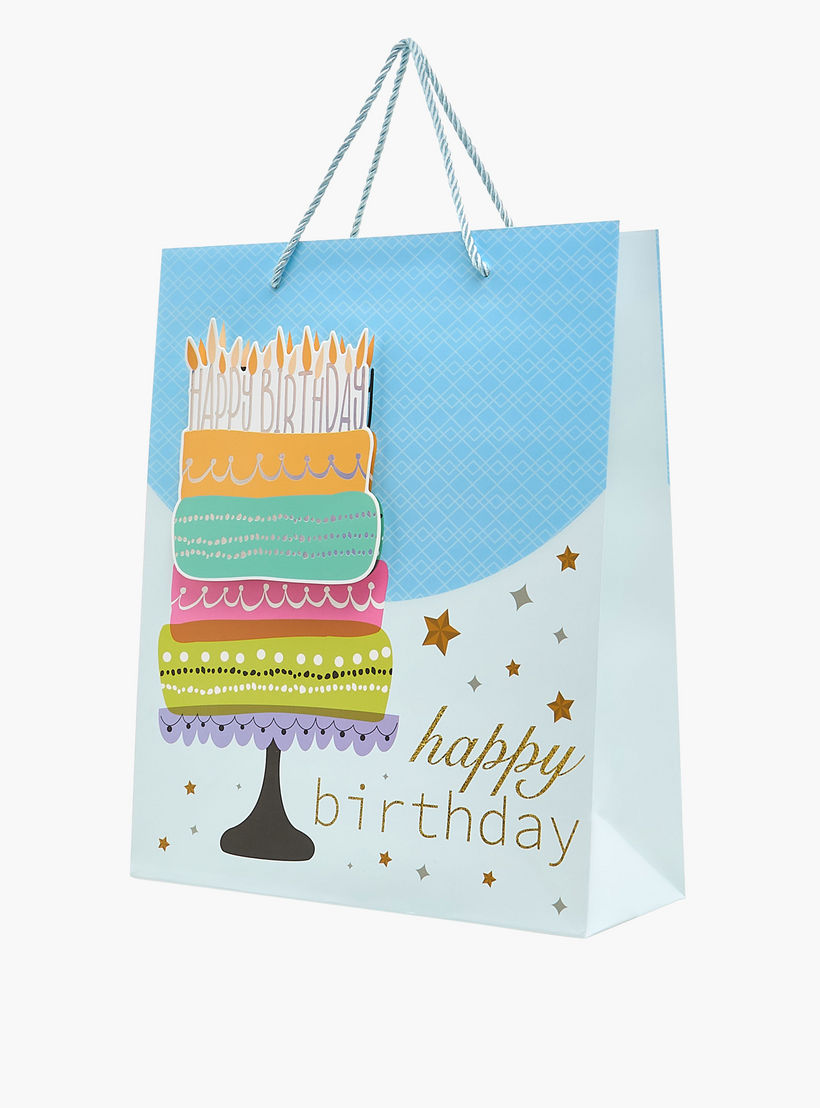 Birthday Print Paper Gift Bag - Medium-household-giftingaccessories-giftings-image-2