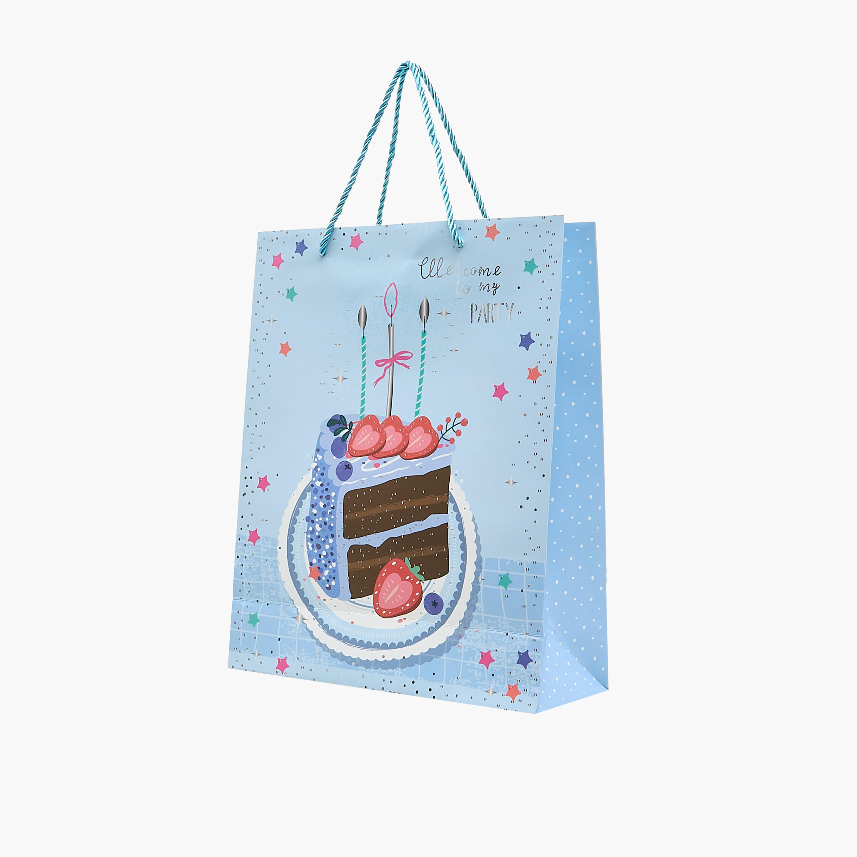 Birthday Cake Print Paper Gift Bag - Medium-household-giftingaccessories-giftings-image-2