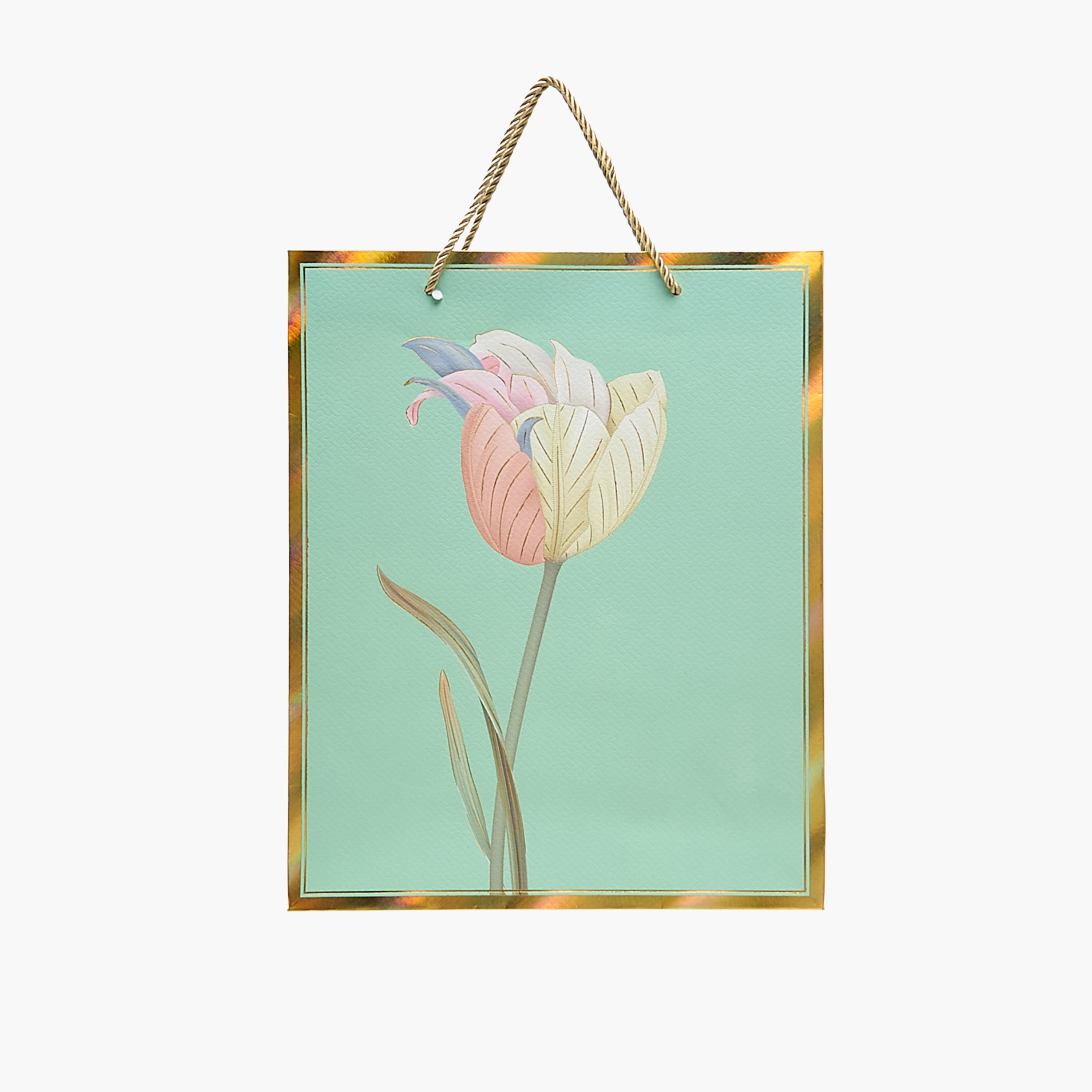 Floral Print Paper Gift Bag - Medium-household-giftingaccessories-giftings-image-1
