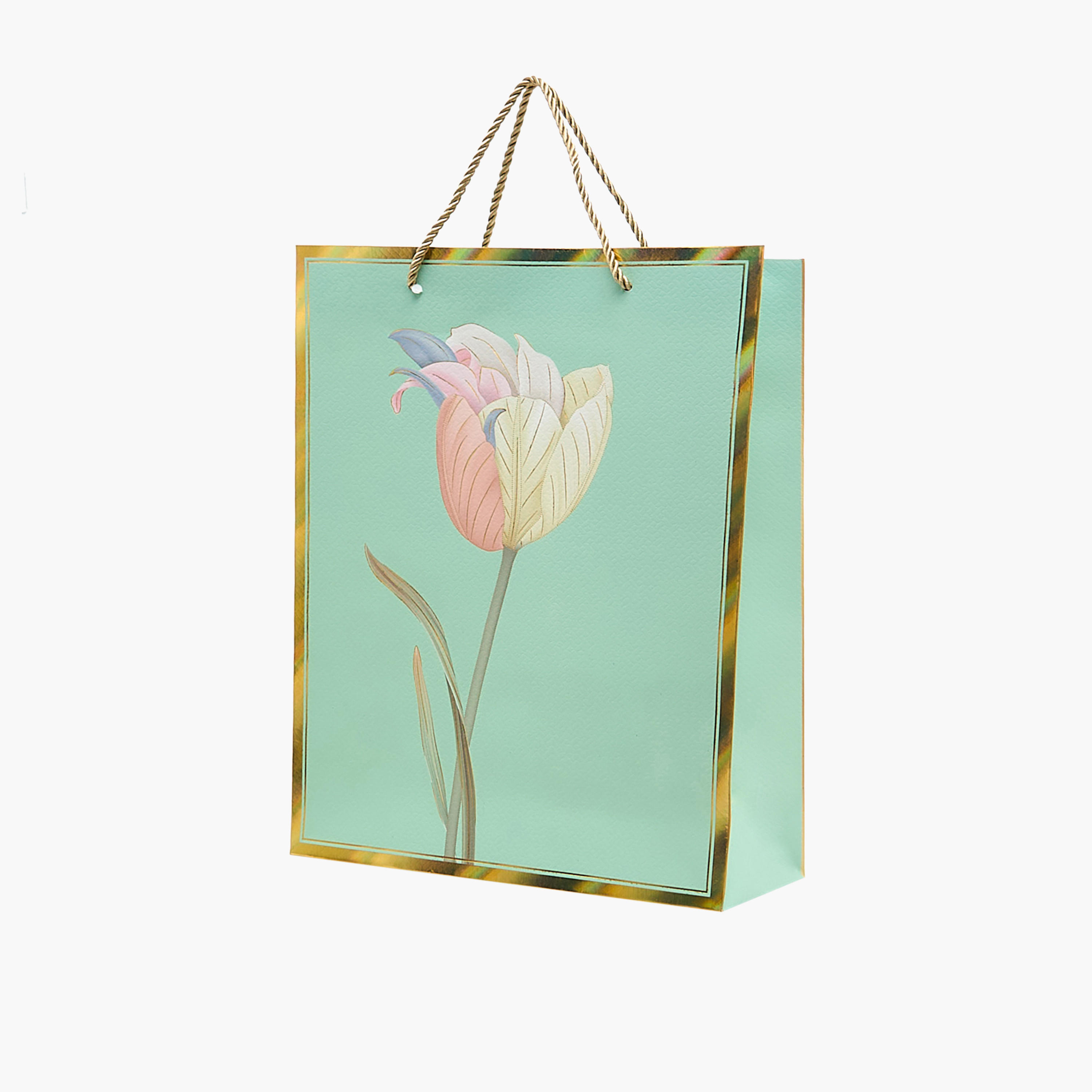 Floral Print Paper Gift Bag - Medium-household-giftingaccessories-giftings-image-2