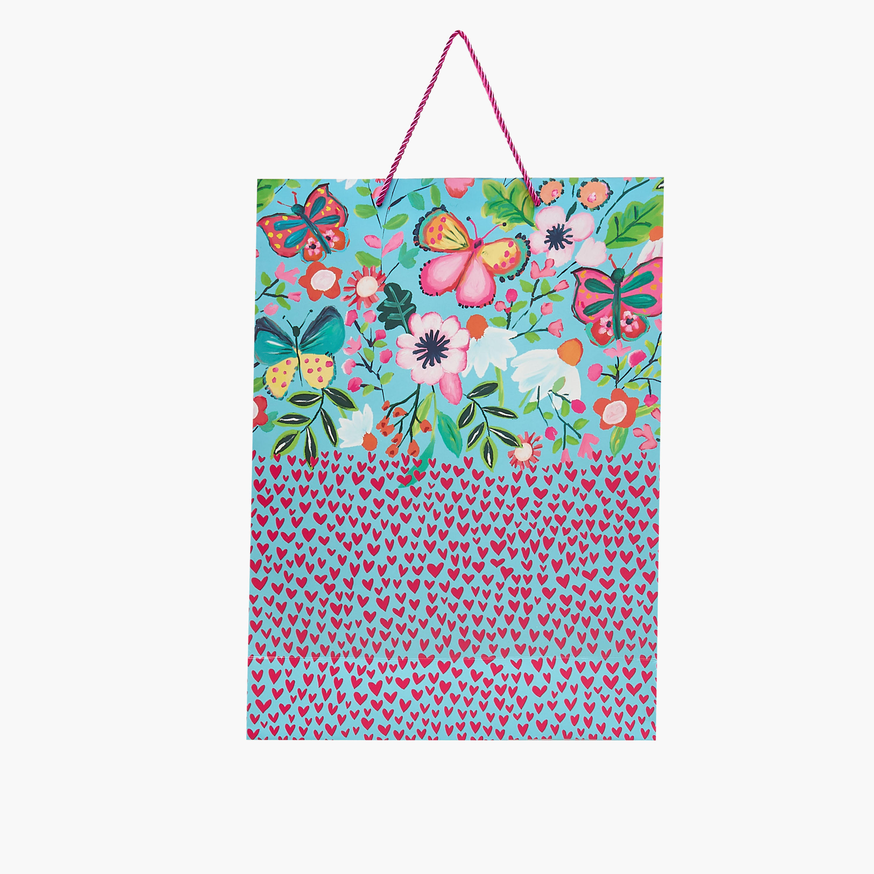 Floral Print Paper Gift Bag - Large-household-giftingaccessories-giftings-image-1