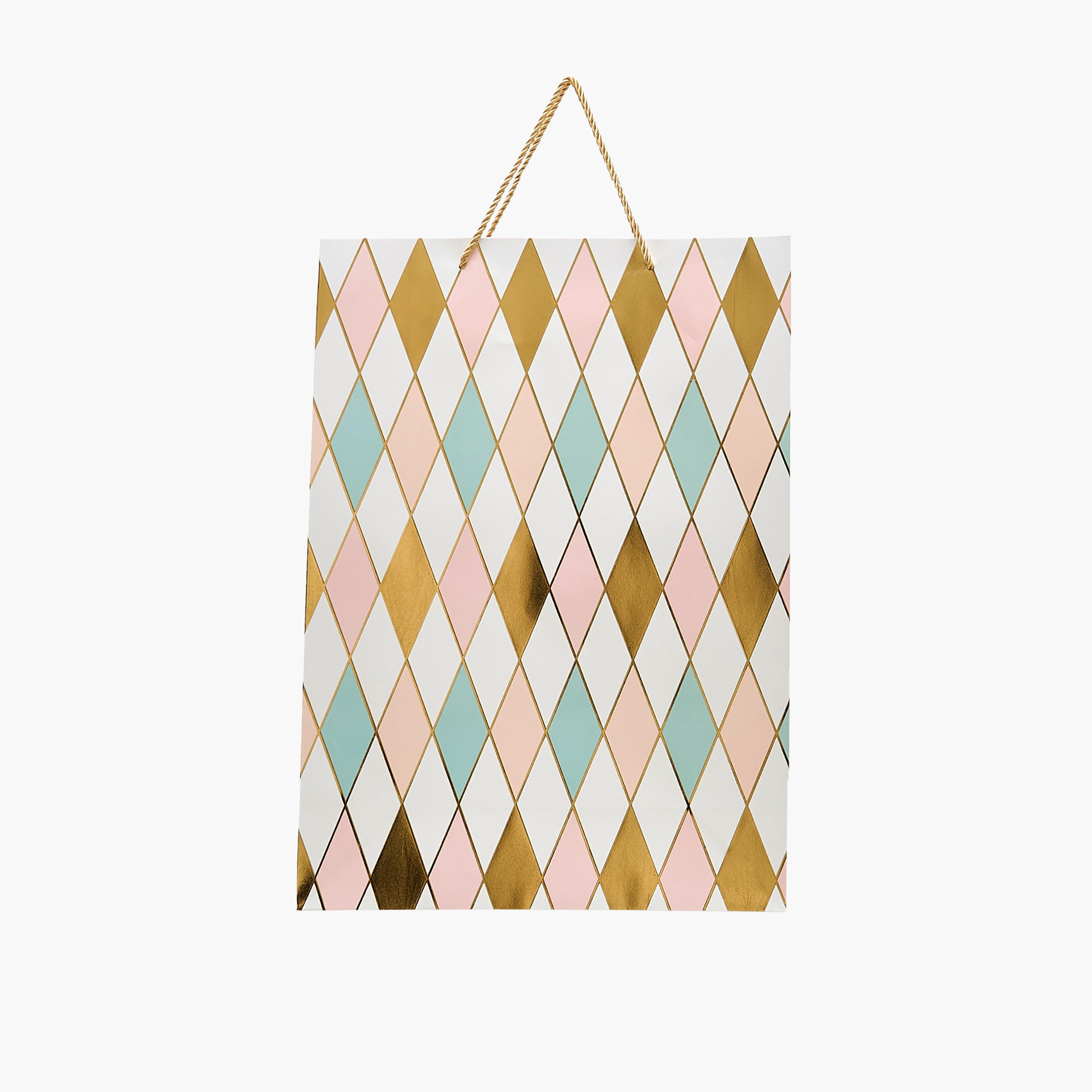 Geometric Print Paper Gift Bag - Large-household-giftingaccessories-giftings-image-1