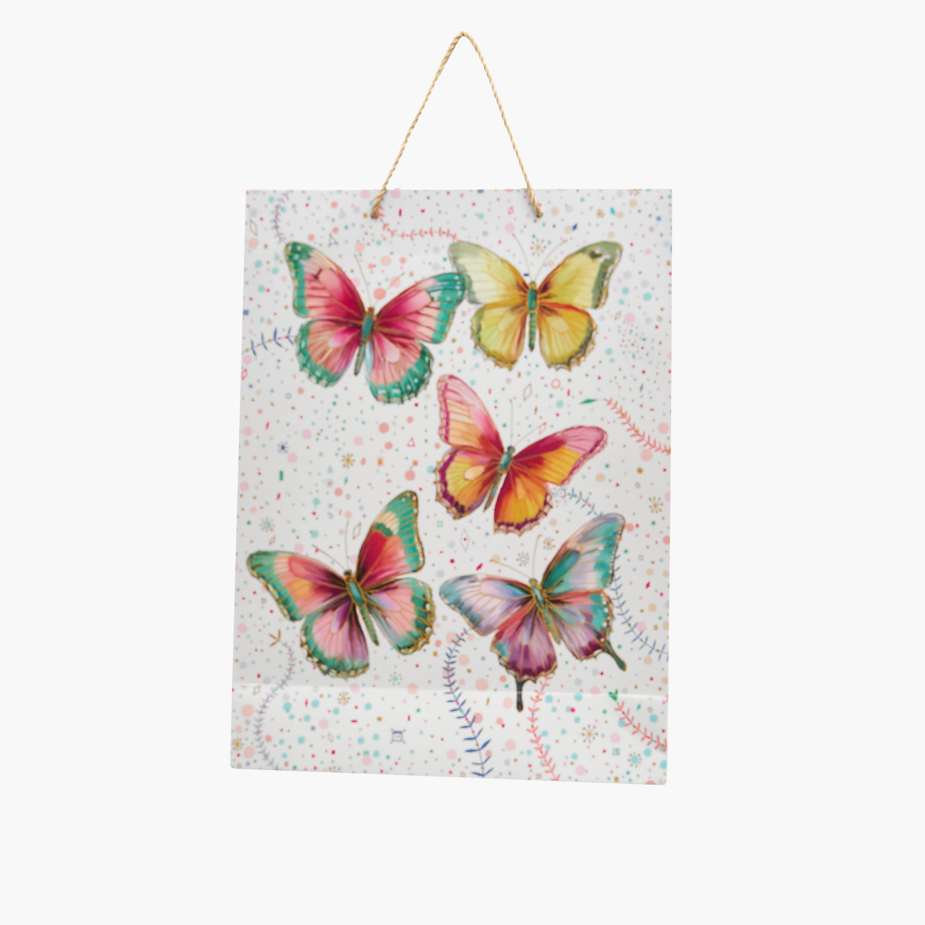 Butterfly Print Paper Gift Bag - Large-household-giftingaccessories-giftings-image-1