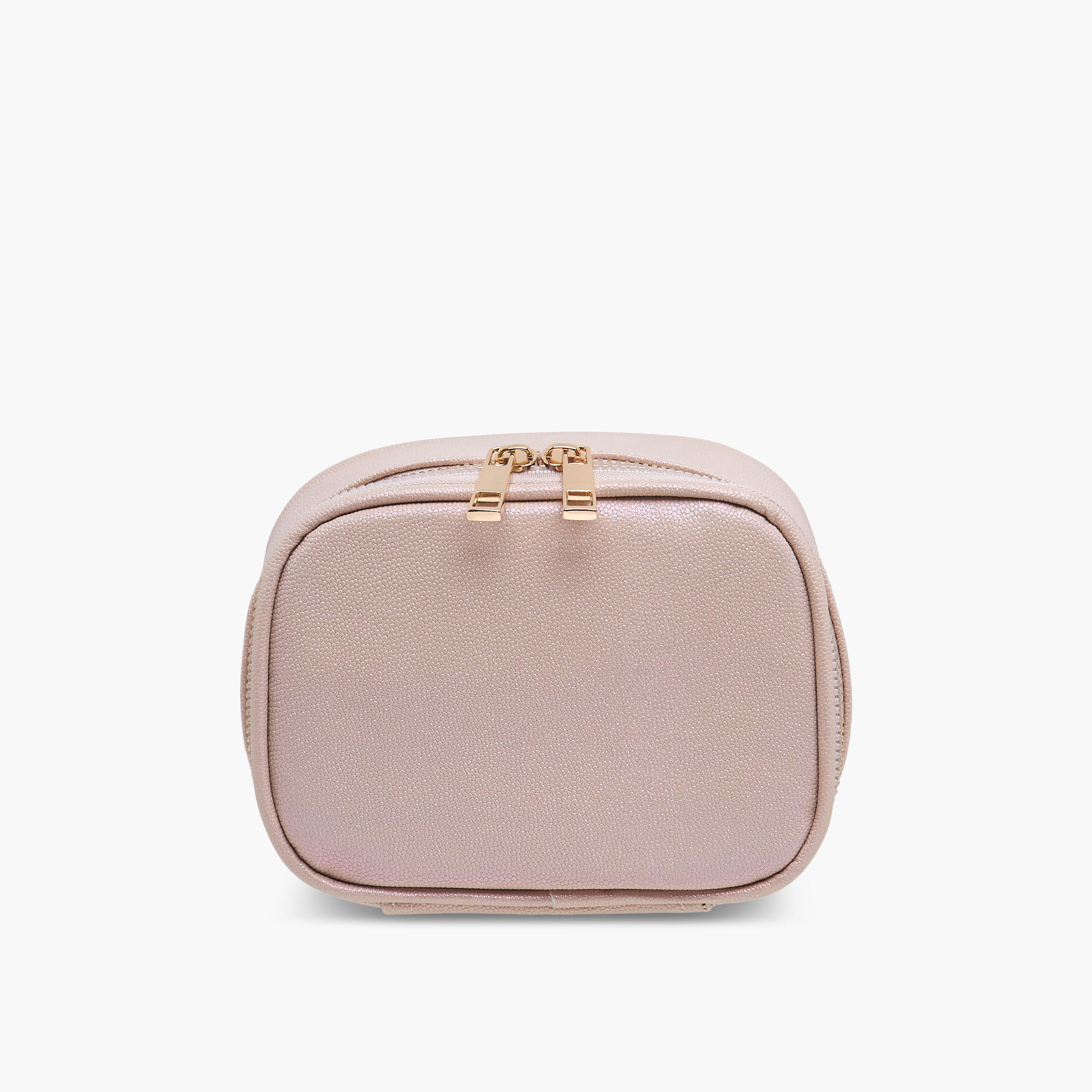Solid Beauty Bag with LED Light and Mirror - 15x7x12 cms-beautyandpersonalcare-makeup-brushesandaccessories-makeuppouches-image-1