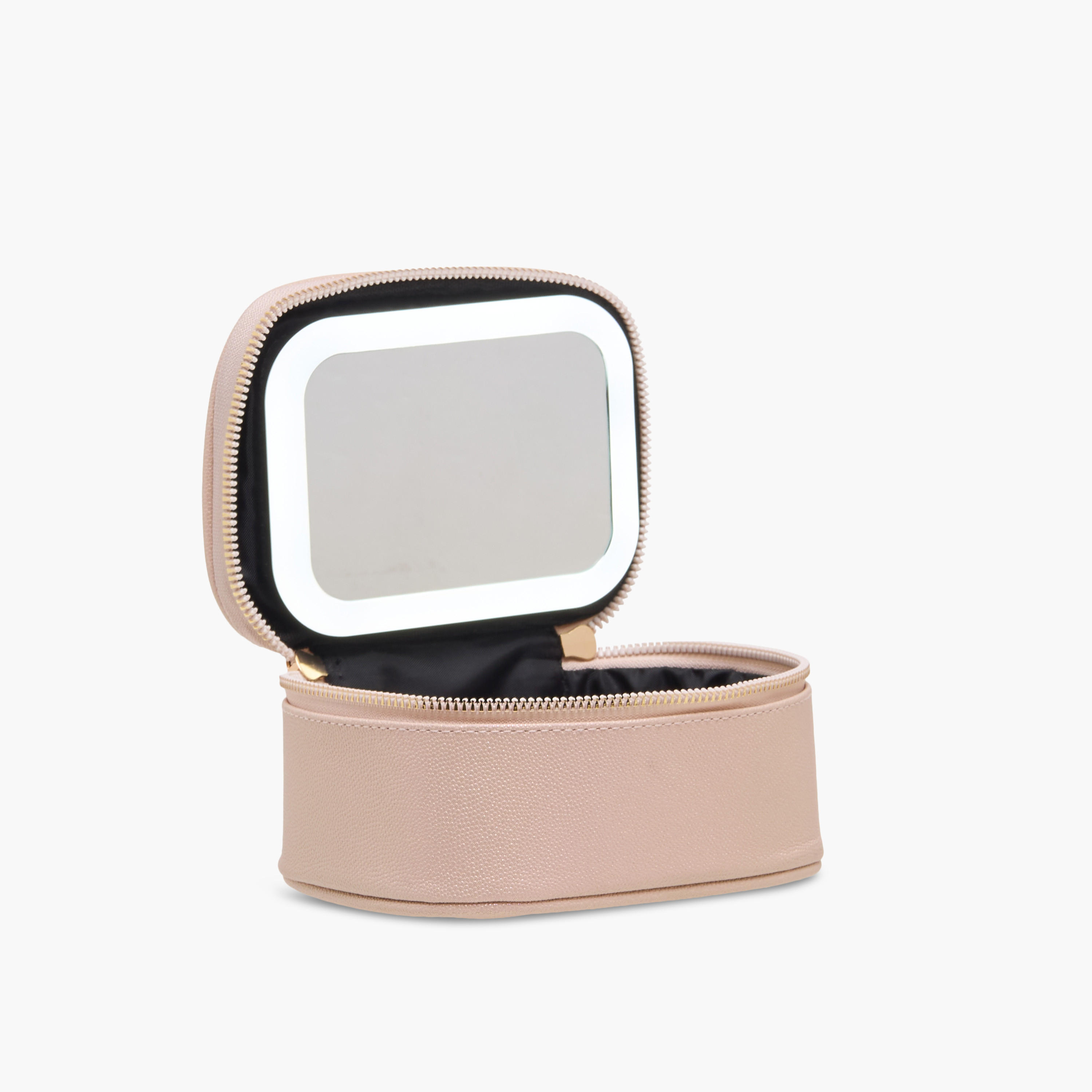 Solid Beauty Bag with LED Light and Mirror - 15x7x12 cms-beautyandpersonalcare-makeup-brushesandaccessories-makeuppouches-image-5