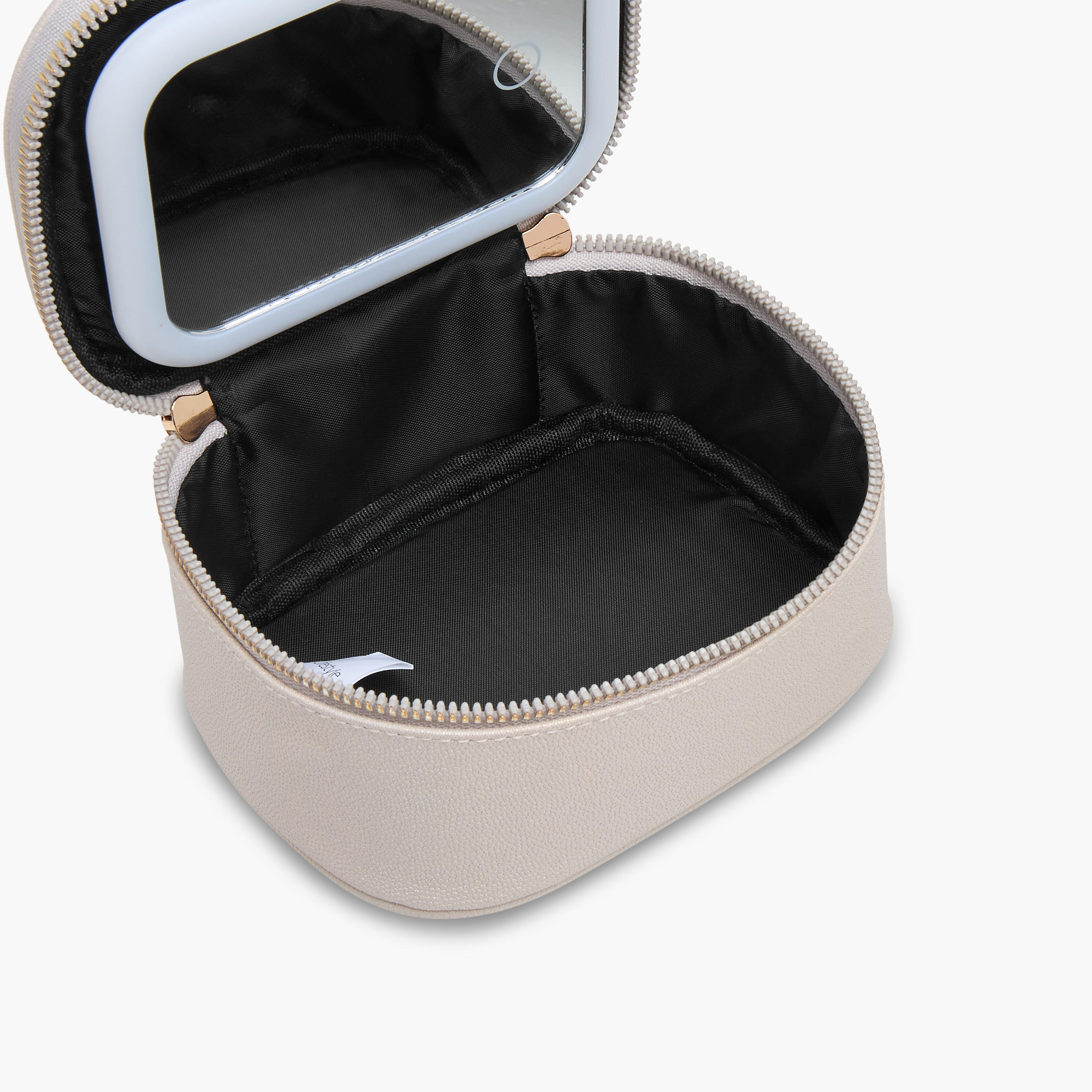 Solid Beauty Bag with LED Light and Mirror - 15x7x12 cms-women-watchesandjewellery-jewellery-storage-image-10