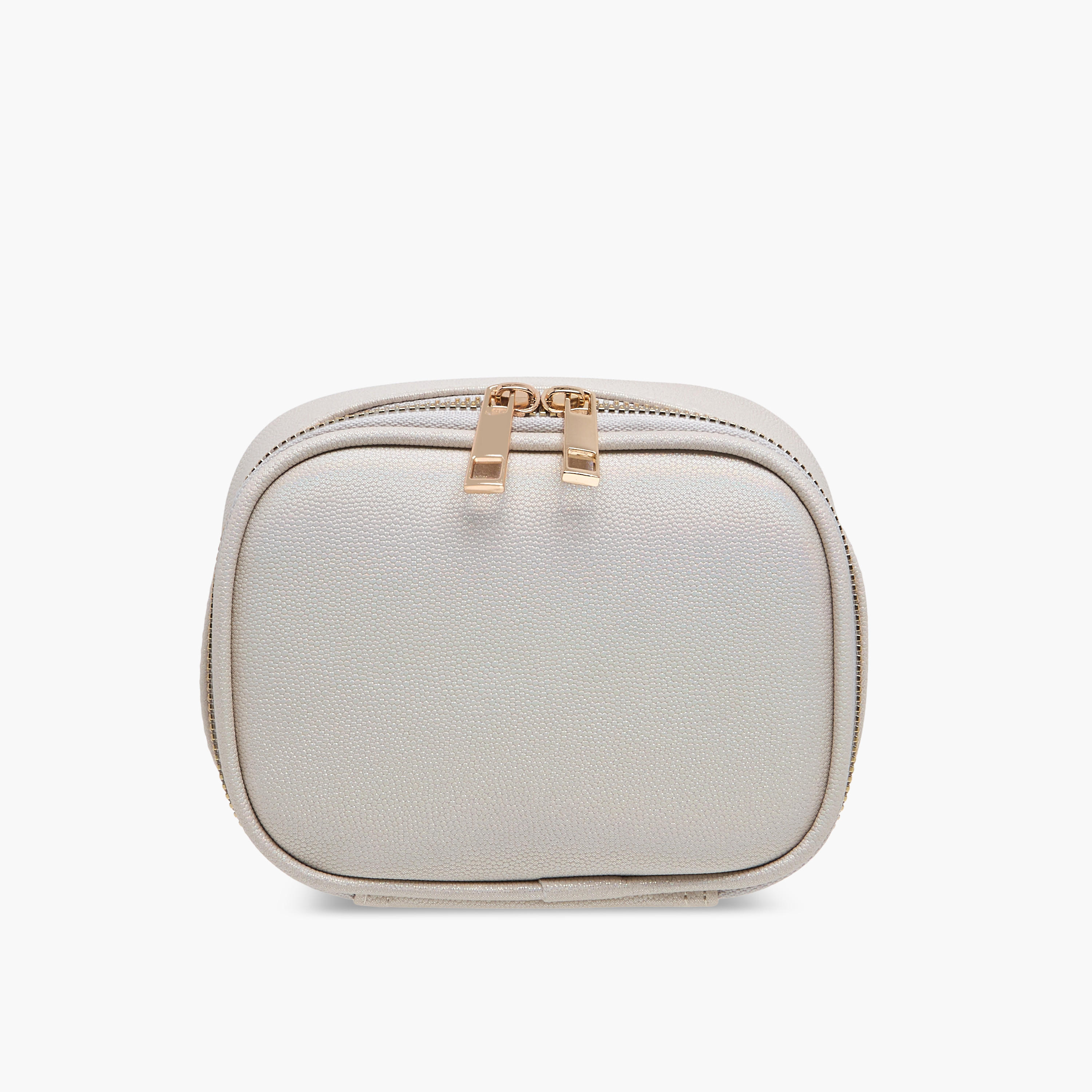 Solid Beauty Bag with LED Light and Mirror - 15x7x12 cms-women-watchesandjewellery-jewellery-storage-image-4