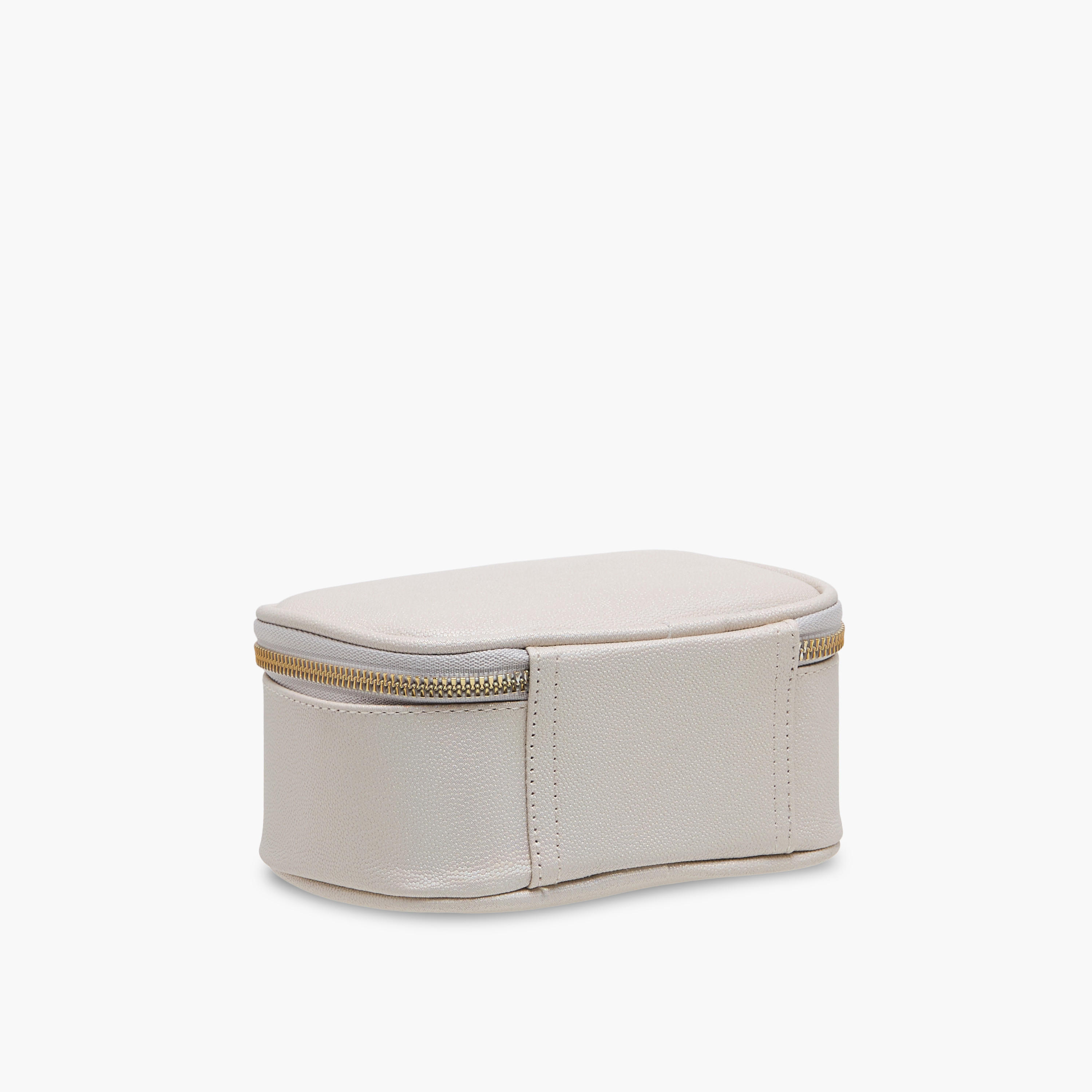 Solid Beauty Bag with LED Light and Mirror - 15x7x12 cms-women-watchesandjewellery-jewellery-storage-image-9