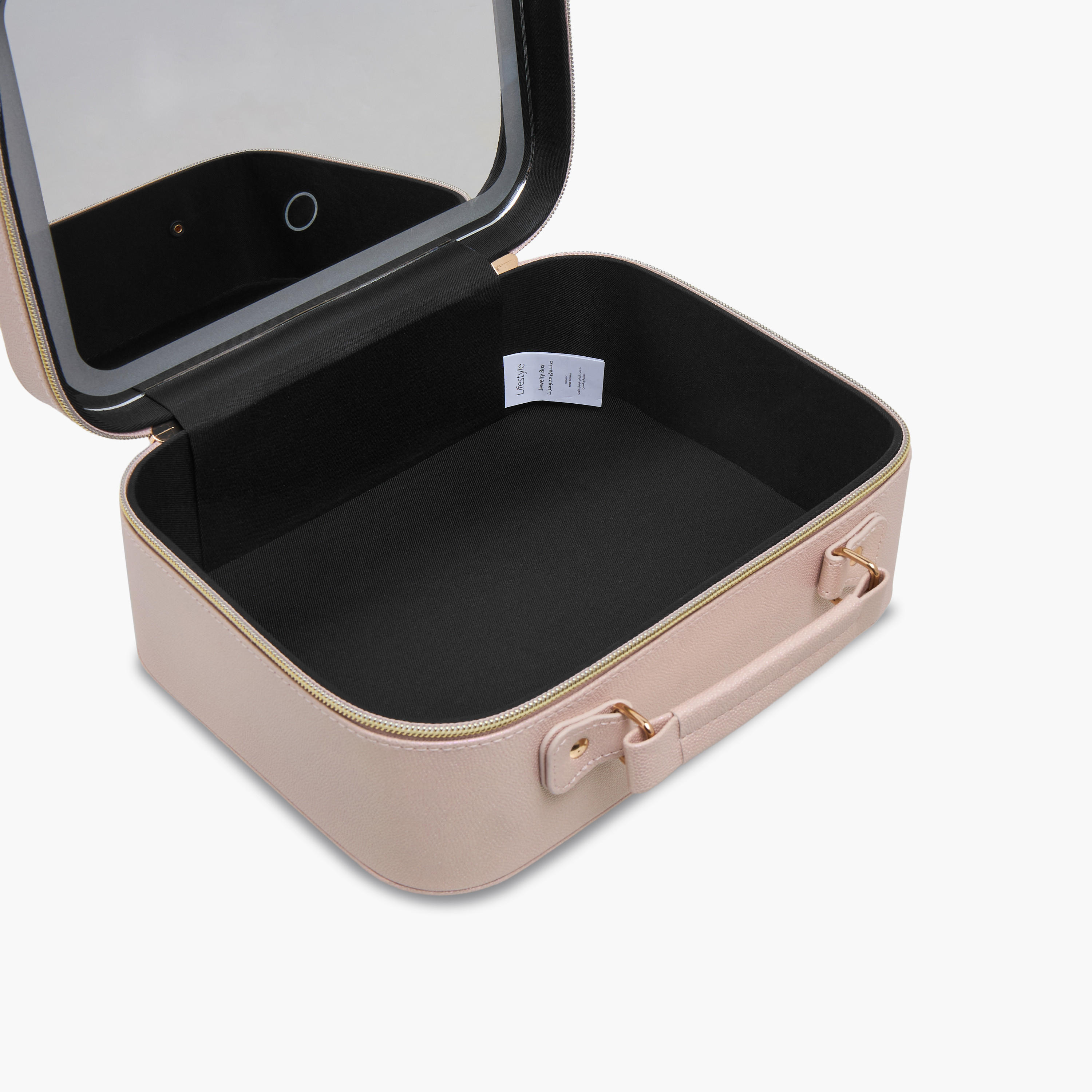 Solid Beauty Bag with LED Light and Mirror - 25x11x23 cms-women-watchesandjewellery-jewellery-storage-image-10