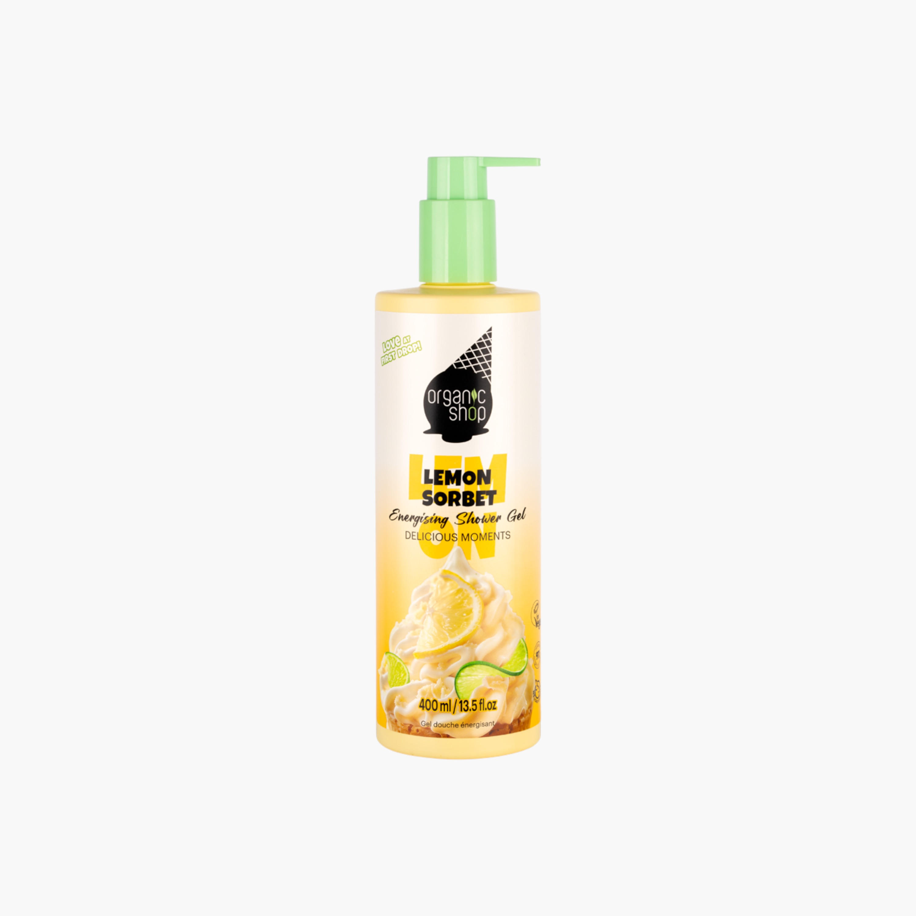جل استحمام انرجايز ليمون سوربيت من أورجانيك شوب - 400 مل-beautyandpersonalcare-bathandbody-bathandshower-bodywash-image-1