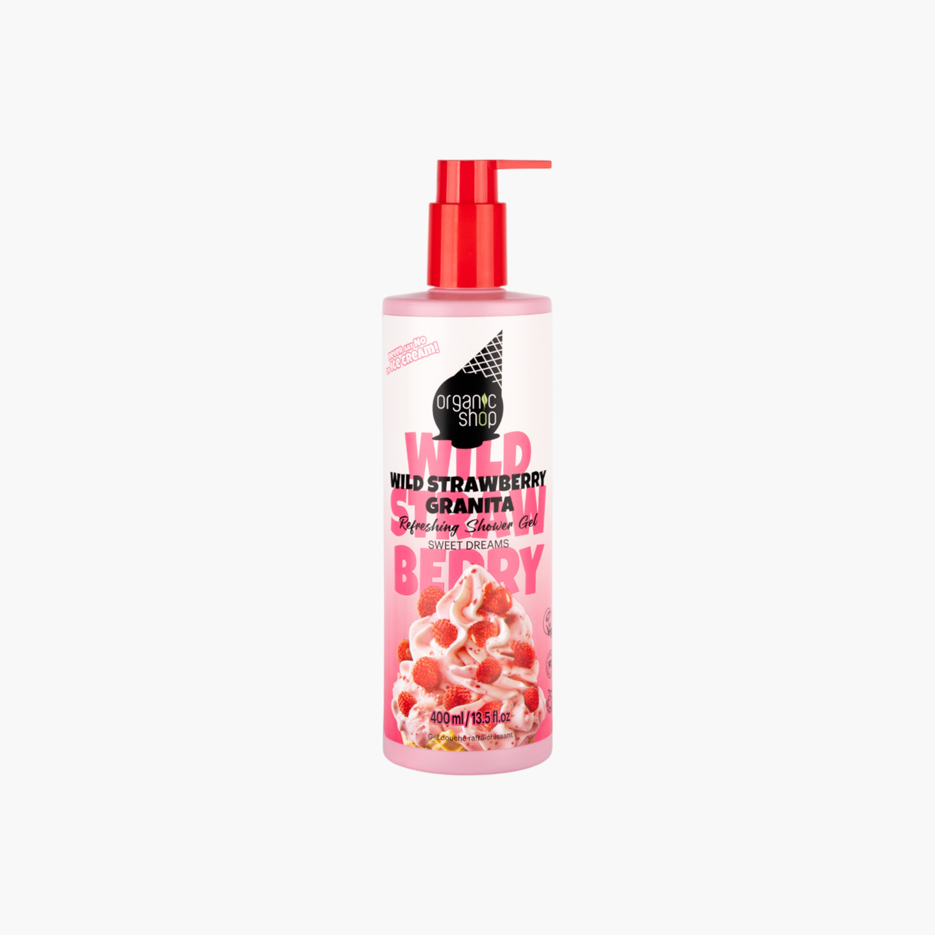 جل استحمام جرانيتا بالفراولة البرية المنعش من أورجانيك شوب - 400 مل-beautyandpersonalcare-bathandbody-bathandshower-bodywash-image-1
