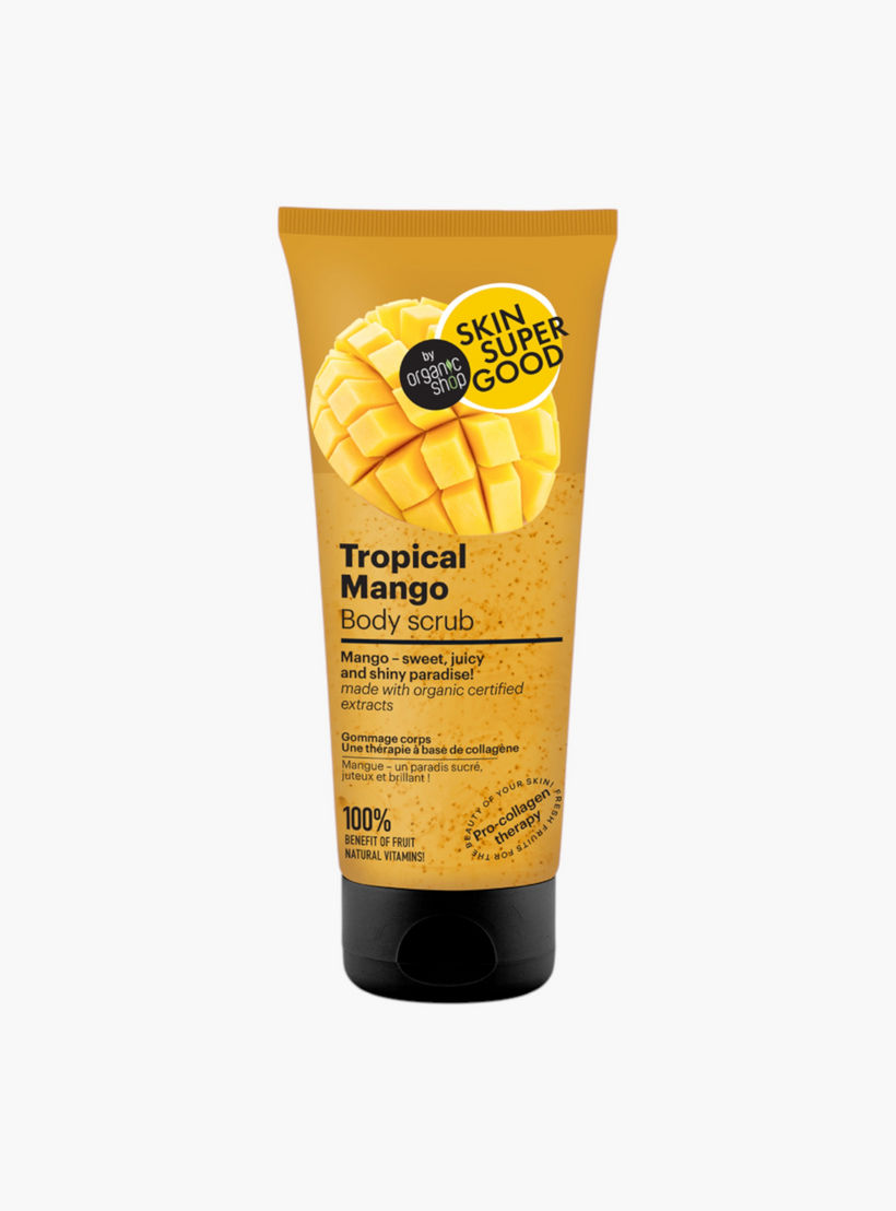 مقشر الجسم سكين سوبر جود بالمانجو الاستوائي من أورجانيك شوب - 200 مل-beautyandpersonalcare-bathandbody-bathandshower-scrubs-image-1