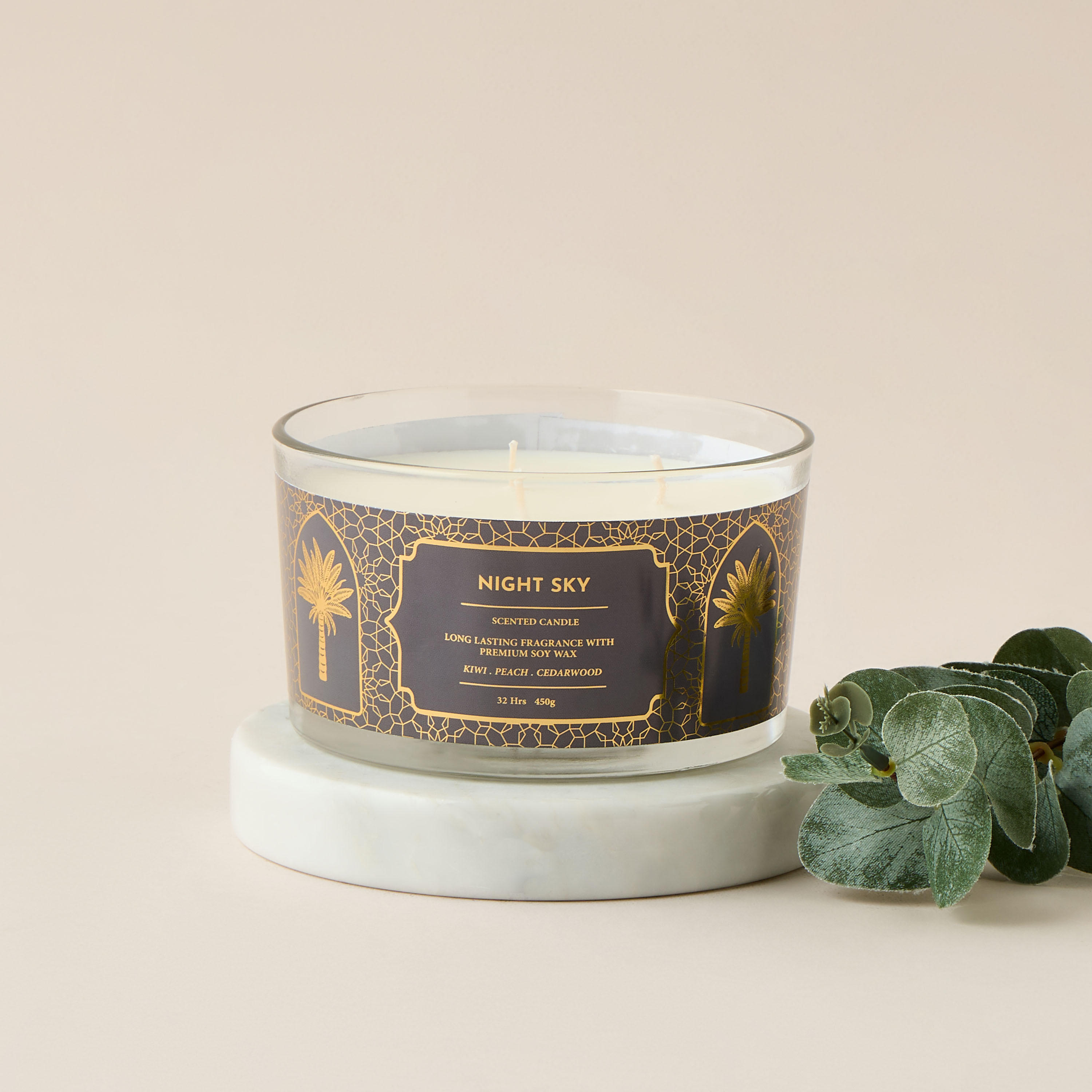 Scent.d Pomegranate Noir Scented 3-Wick Jar Candle - 450 gms-household-homefragrance-candles-image-1