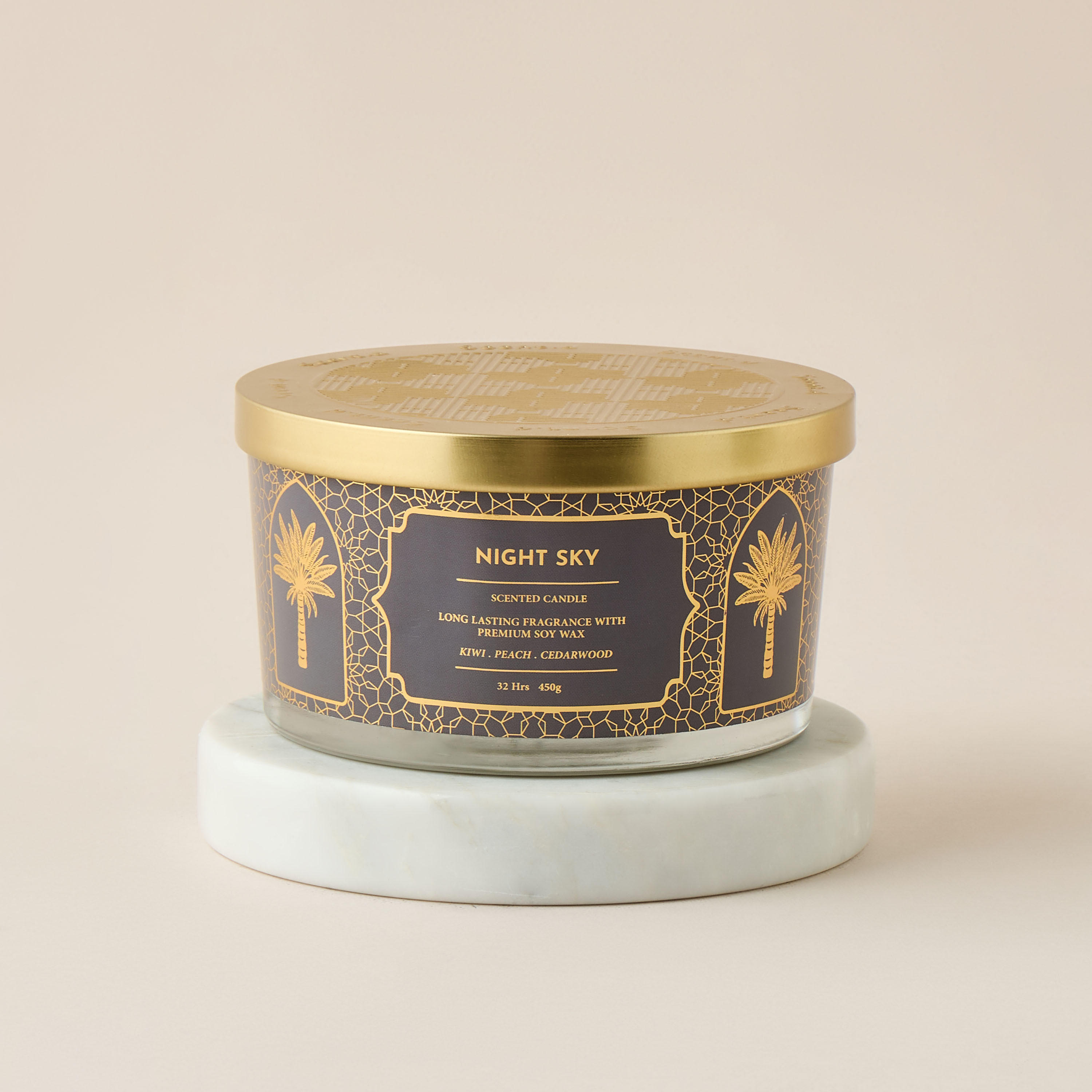 Scent.d Pomegranate Noir Scented 3-Wick Jar Candle - 450 gms-household-homefragrance-candles-image-2