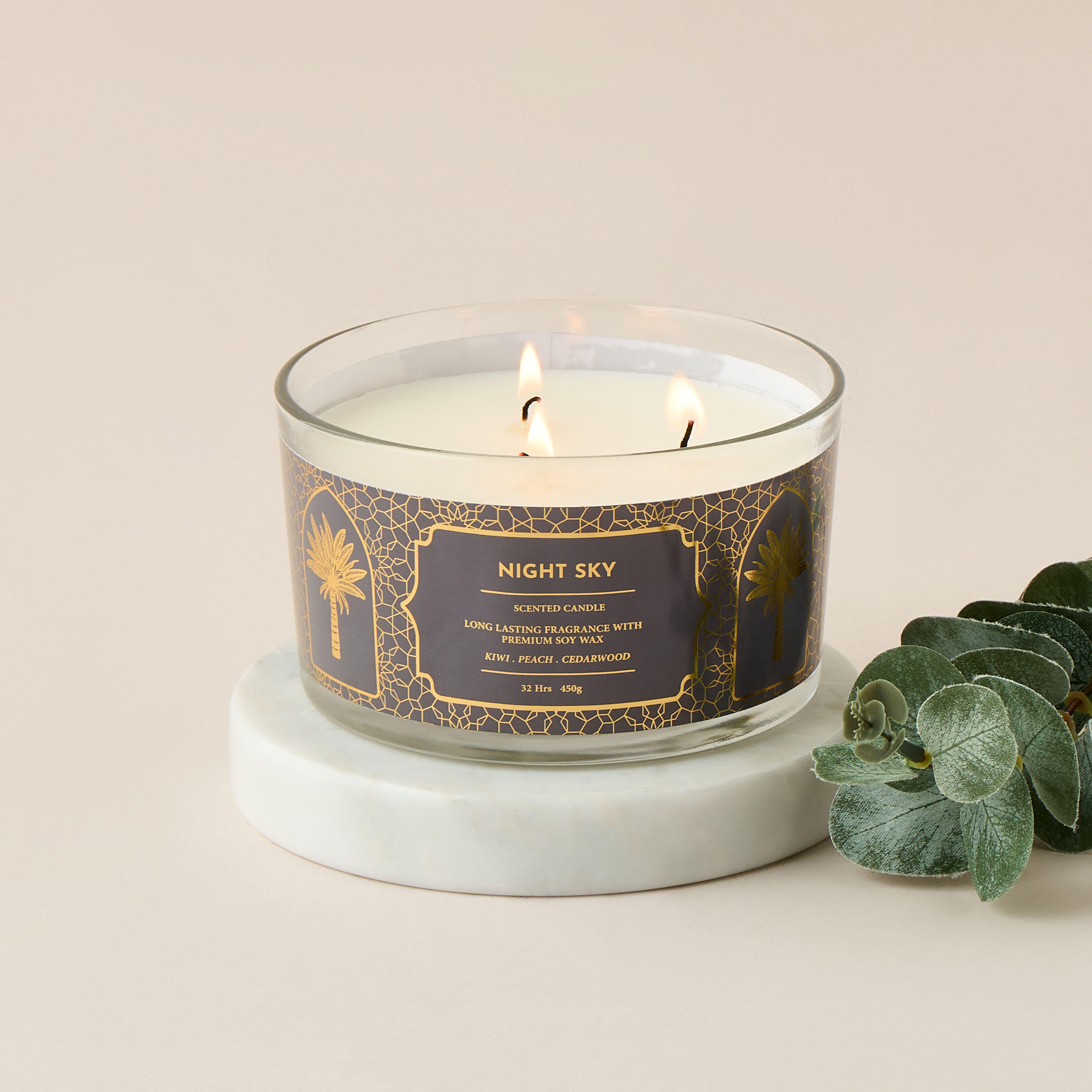 Scent.d Pomegranate Noir Scented 3-Wick Jar Candle - 450 gms-household-homefragrance-candles-image-4