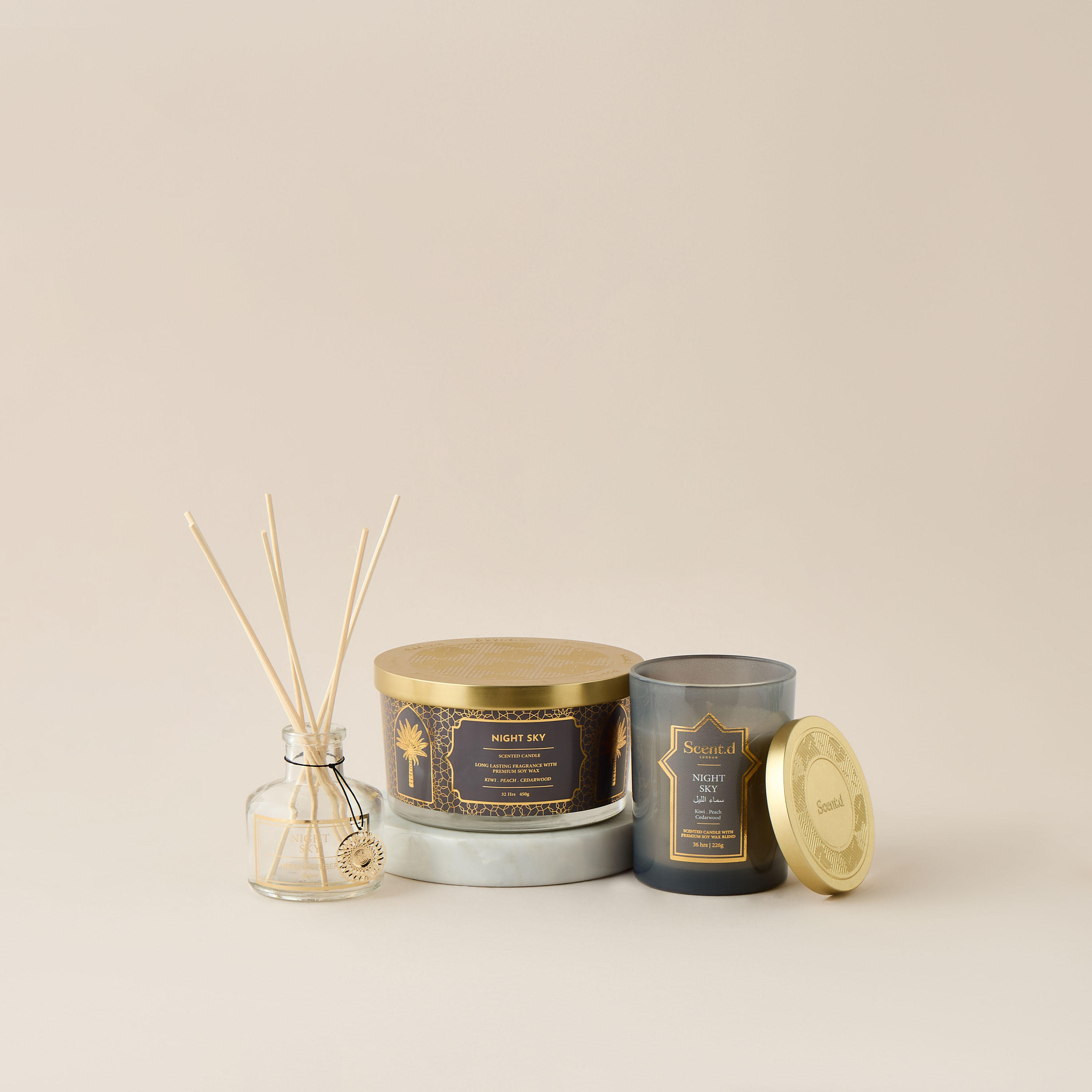 Scent.d Pomegranate Noir Scented 3-Wick Jar Candle - 450 gms-household-homefragrance-candles-image-5