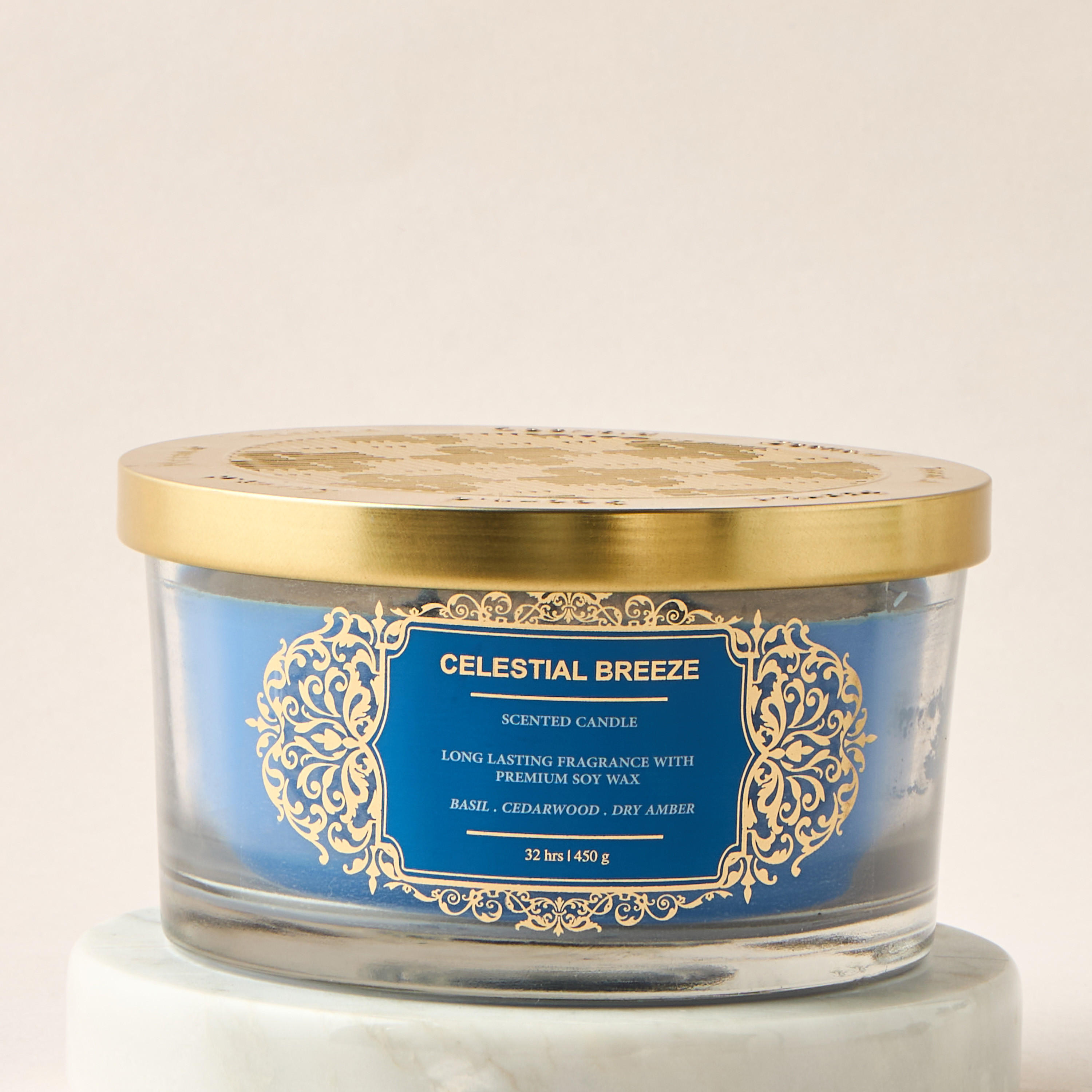 Scent.d Pomegranate Noir Scented 3-Wick Jar Candle - 450 gms-household-homefragrance-candles-image-2