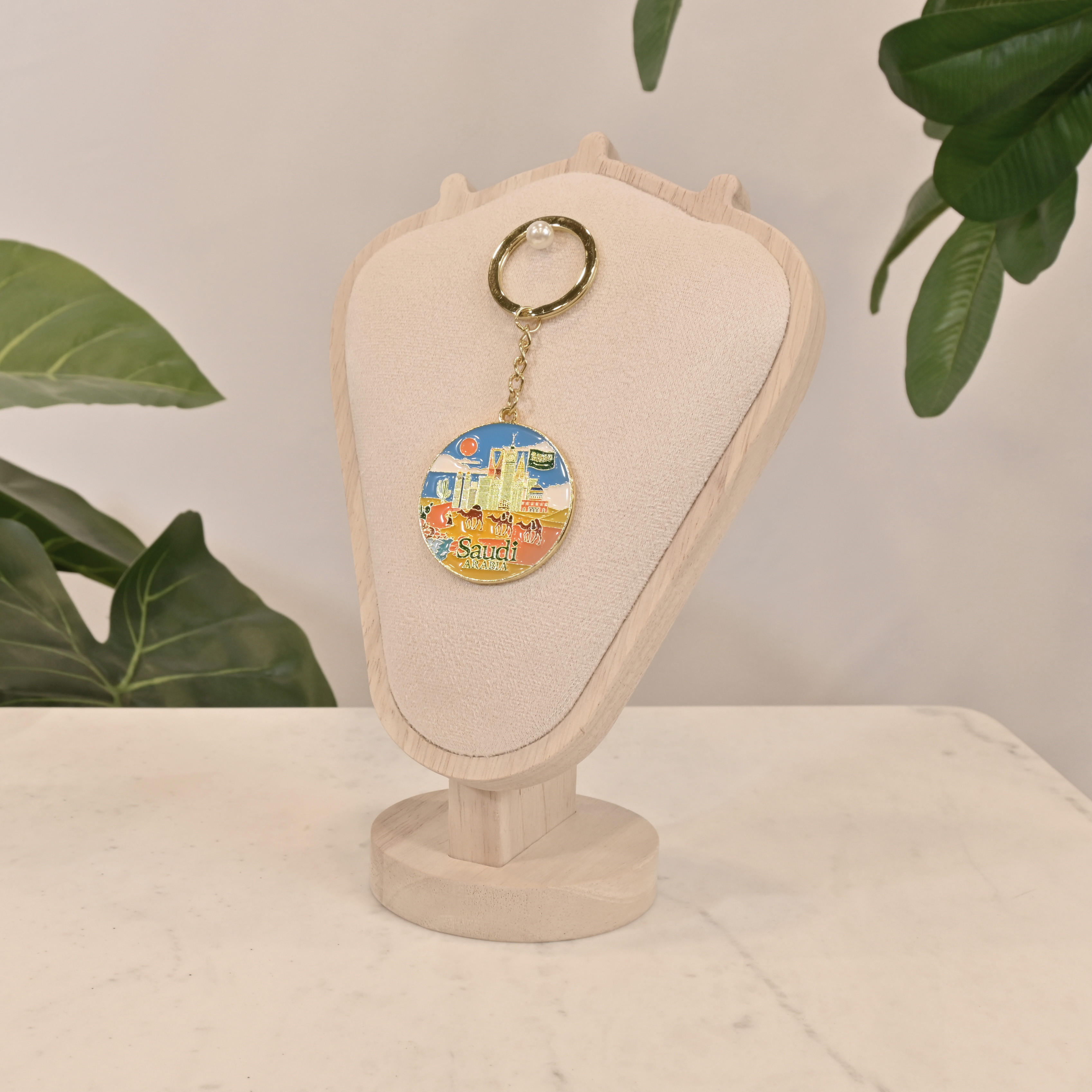 Crafted by Lifestyle Enamelled Saudi Arabia Keychain-household-walldecorandmirrors-wallaccessories-image-1