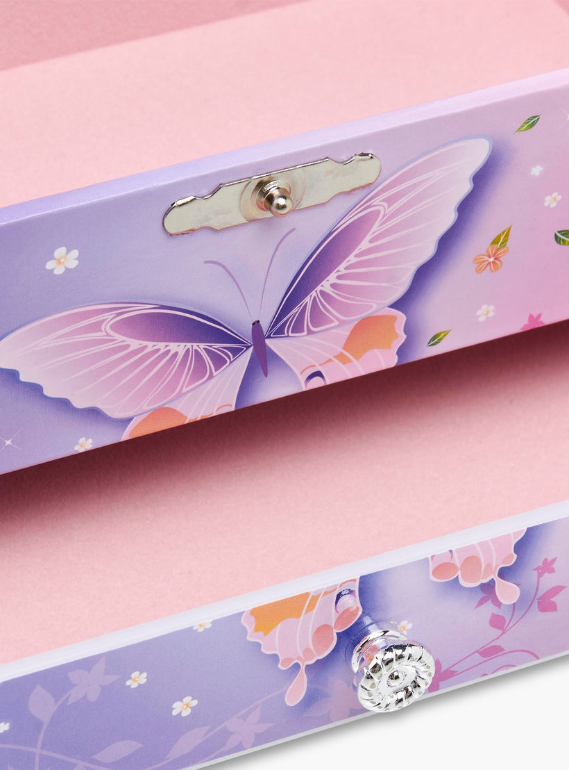 2-Compartment Jewellery Organiser with Butterfly Print - 18x12x10 cms-women-watchesandjewellery-jewellery-storage-image-5