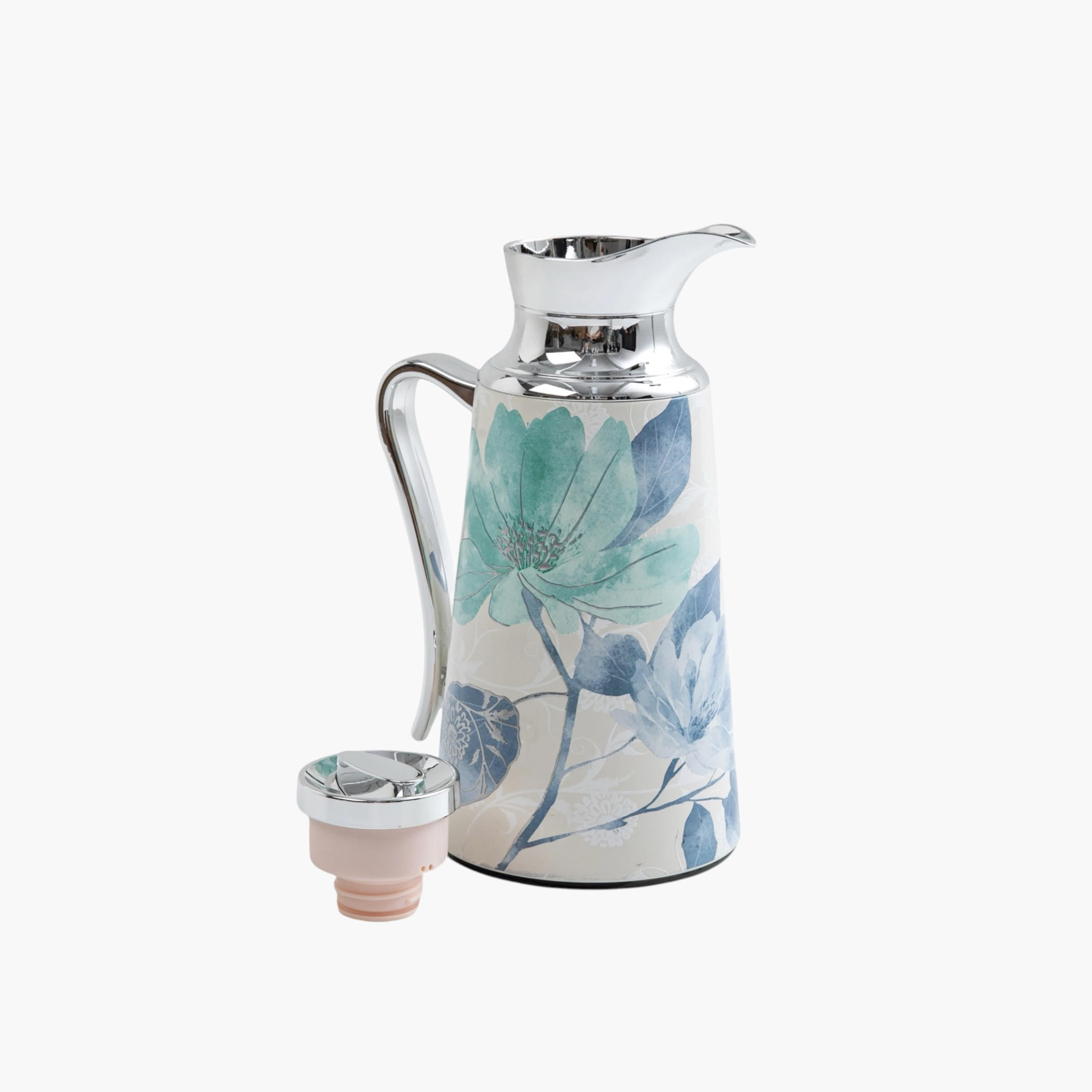 Otantik Floral Vacuum Flask with Handle-household-dining-teaandcoffee-vacuumflaskscoffeeandteapots-image-2