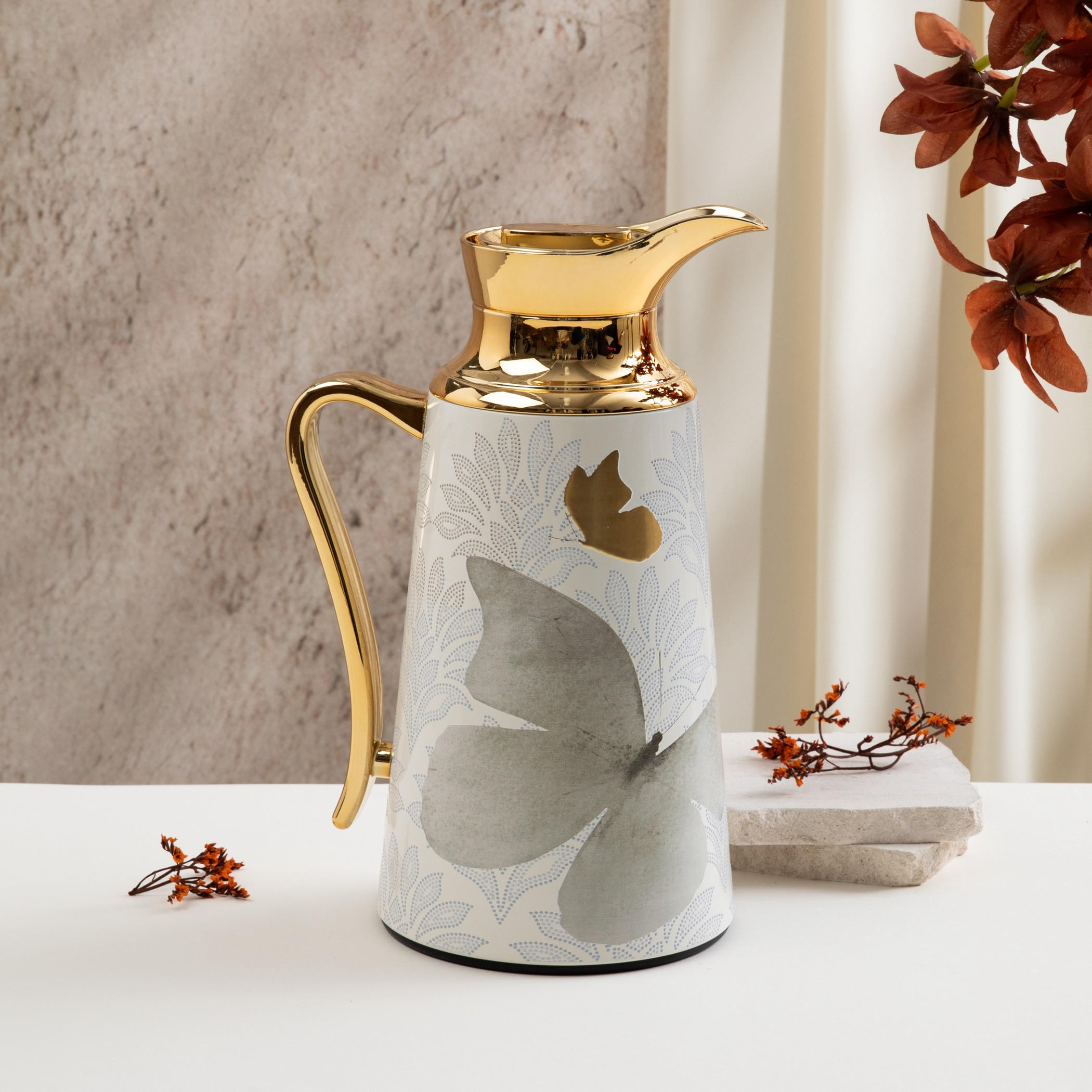 Otantik Butterfly Pattern Flask-household-dining-teaandcoffee-vacuumflaskscoffeeandteapots-image-1