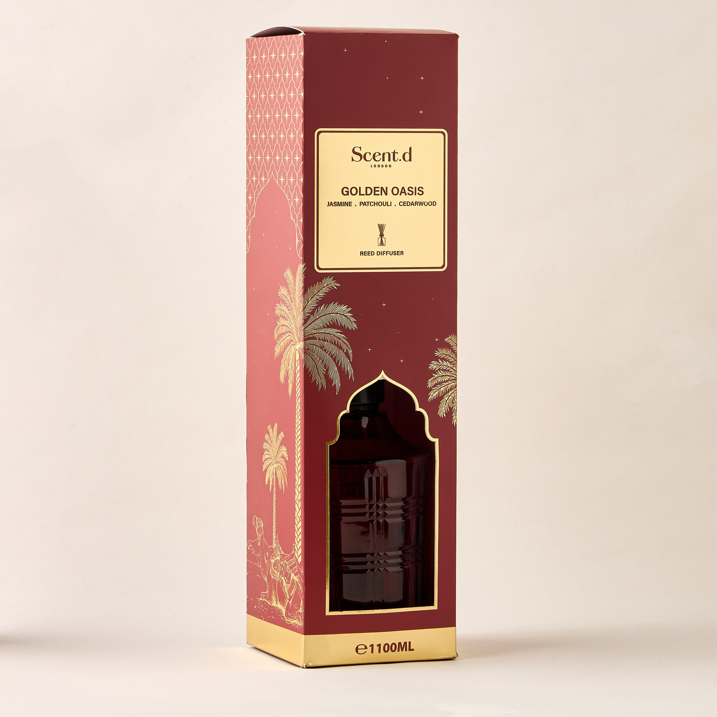 Scent.d London Golden Oasis Scented Reed Diffuser Set - 1.1 L-household-homefragrance-reeddiffusers-image-4