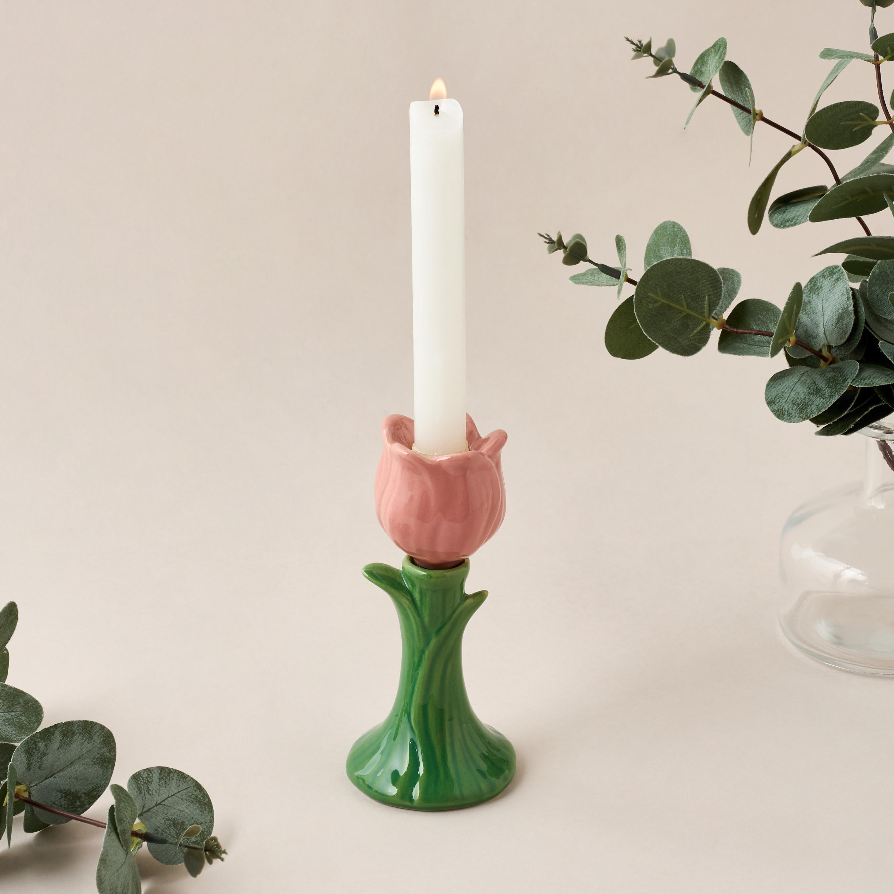 Decorative Tulip Candleholder - 7x10 cms-household-decor-candleholdersandlanterns-image-2